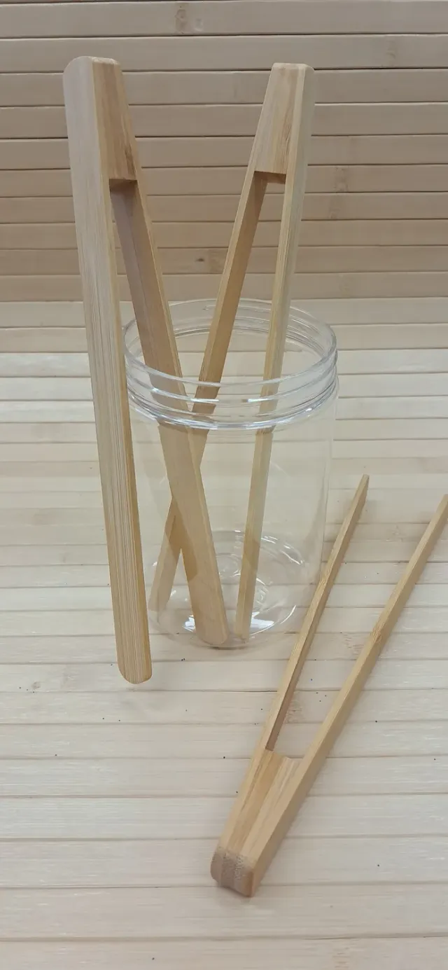 De Potjeskast Pincet speelgoedpincet 24 cm bamboe
