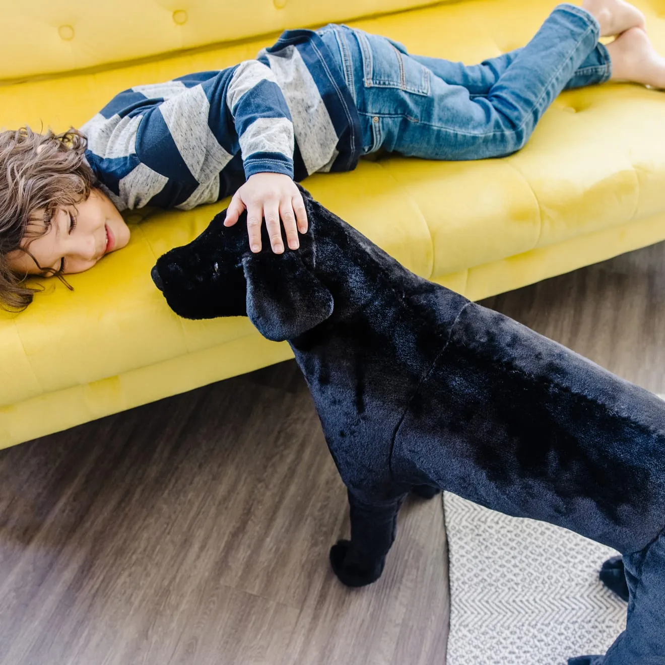 Melissa & Doug Black Lab knuffel reuze zwarte labrador