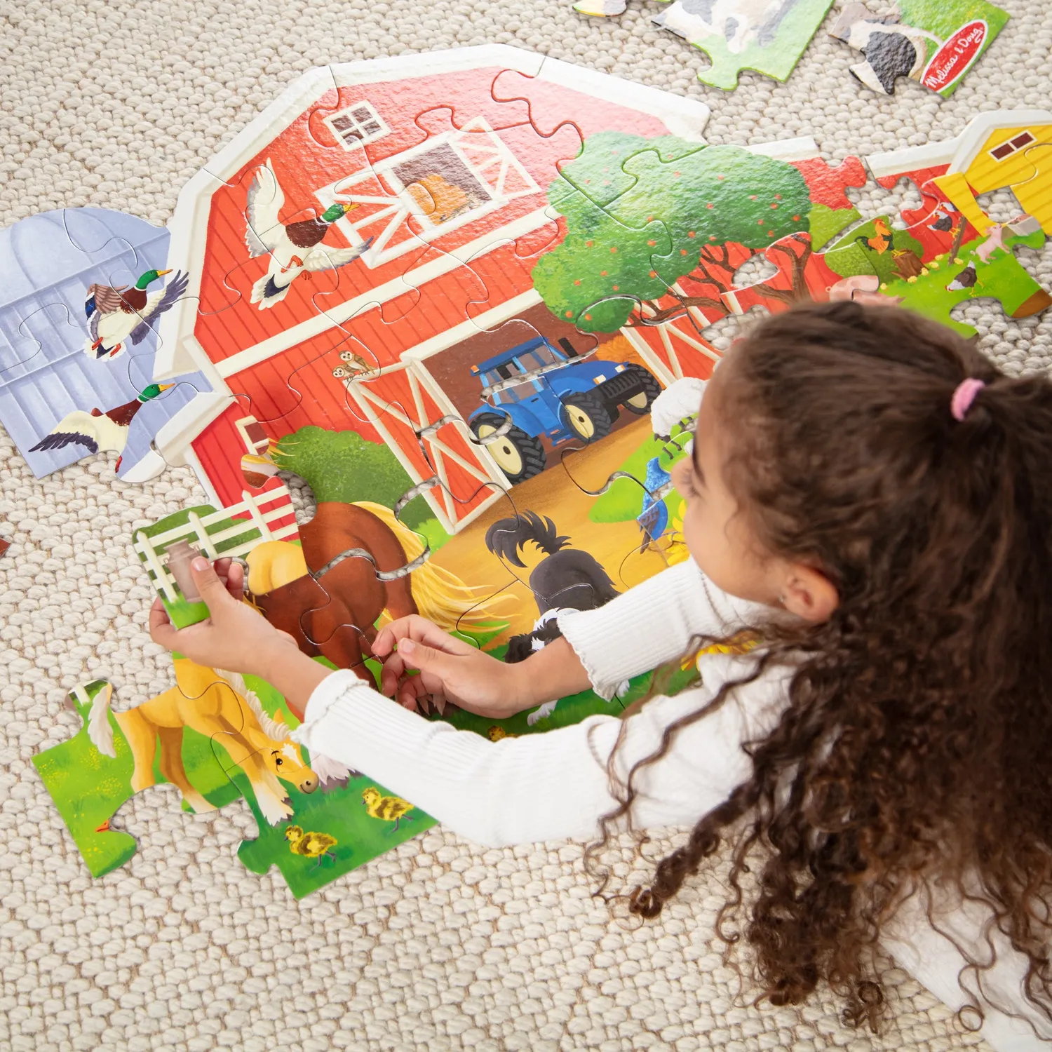 Melissa & Doug Busy Barn vloerpuzzel 32 stukjes schuurvorm