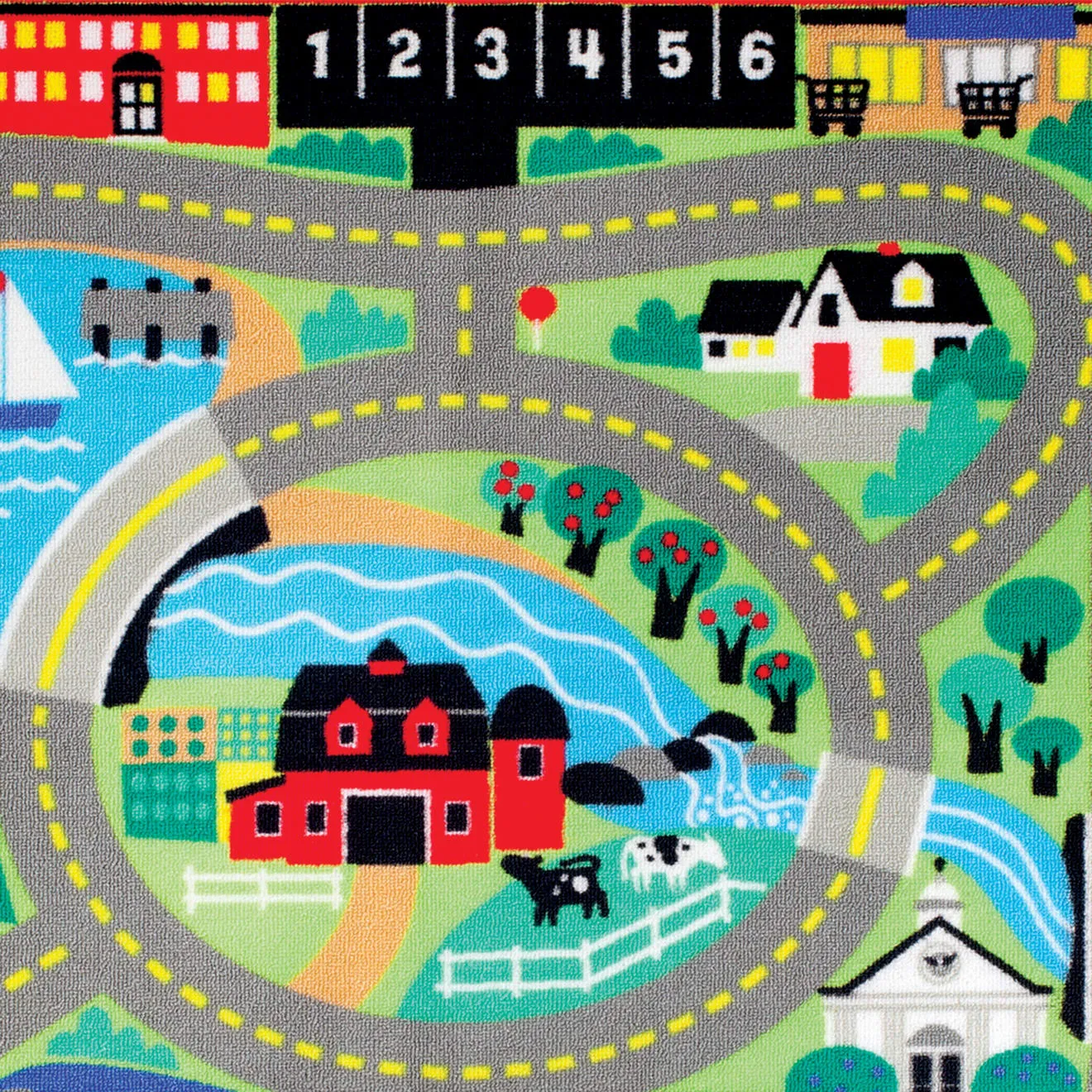 Melissa & Doug Round the Town speelkleed met 4 auto's