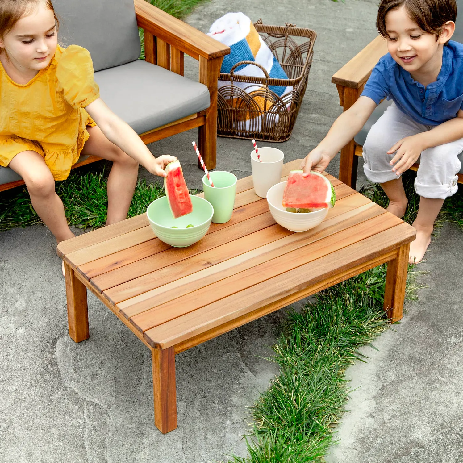 Martha Stewart Kids Outdoor Low Table buitentafel acacia 71 cm