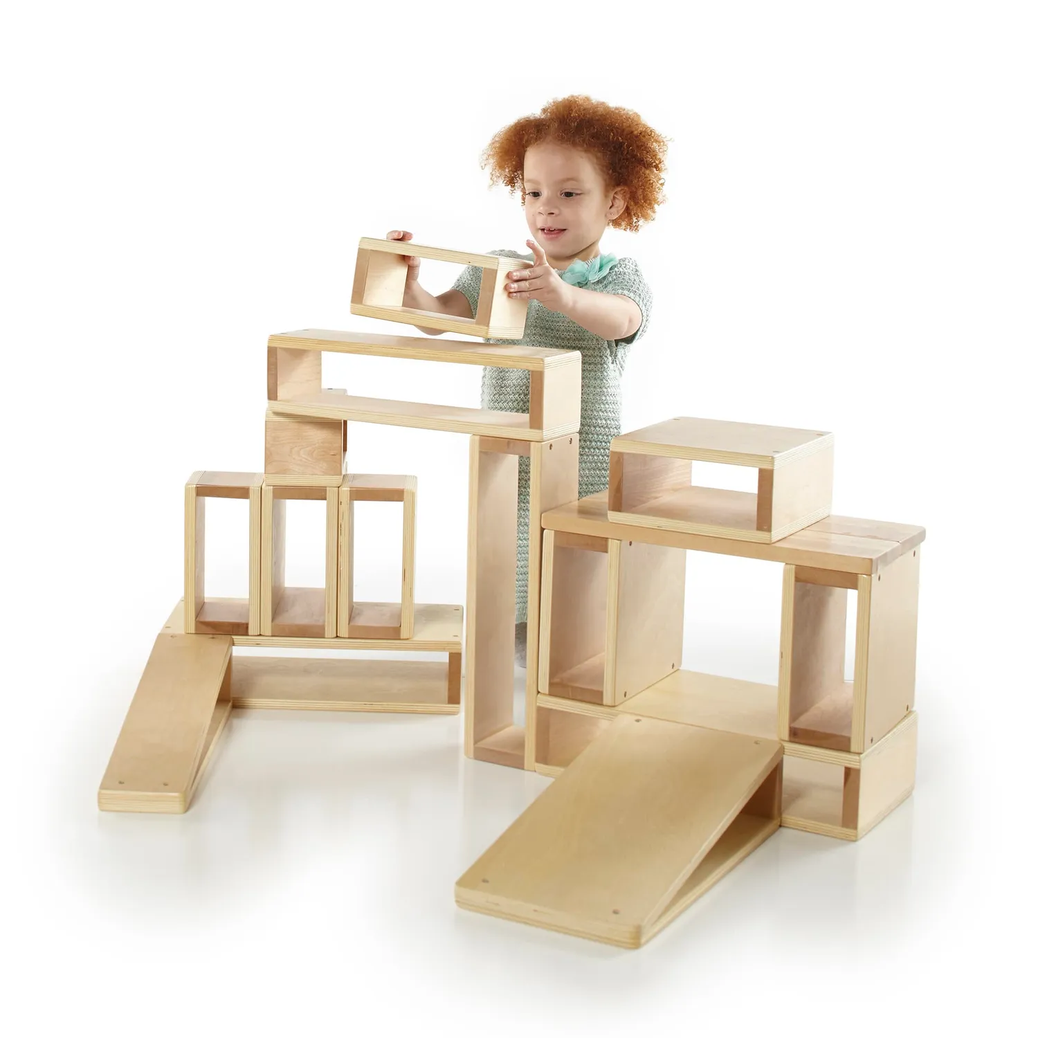 Guidecraft Hollow Blocks bouwblokken 16-delig berkenhout