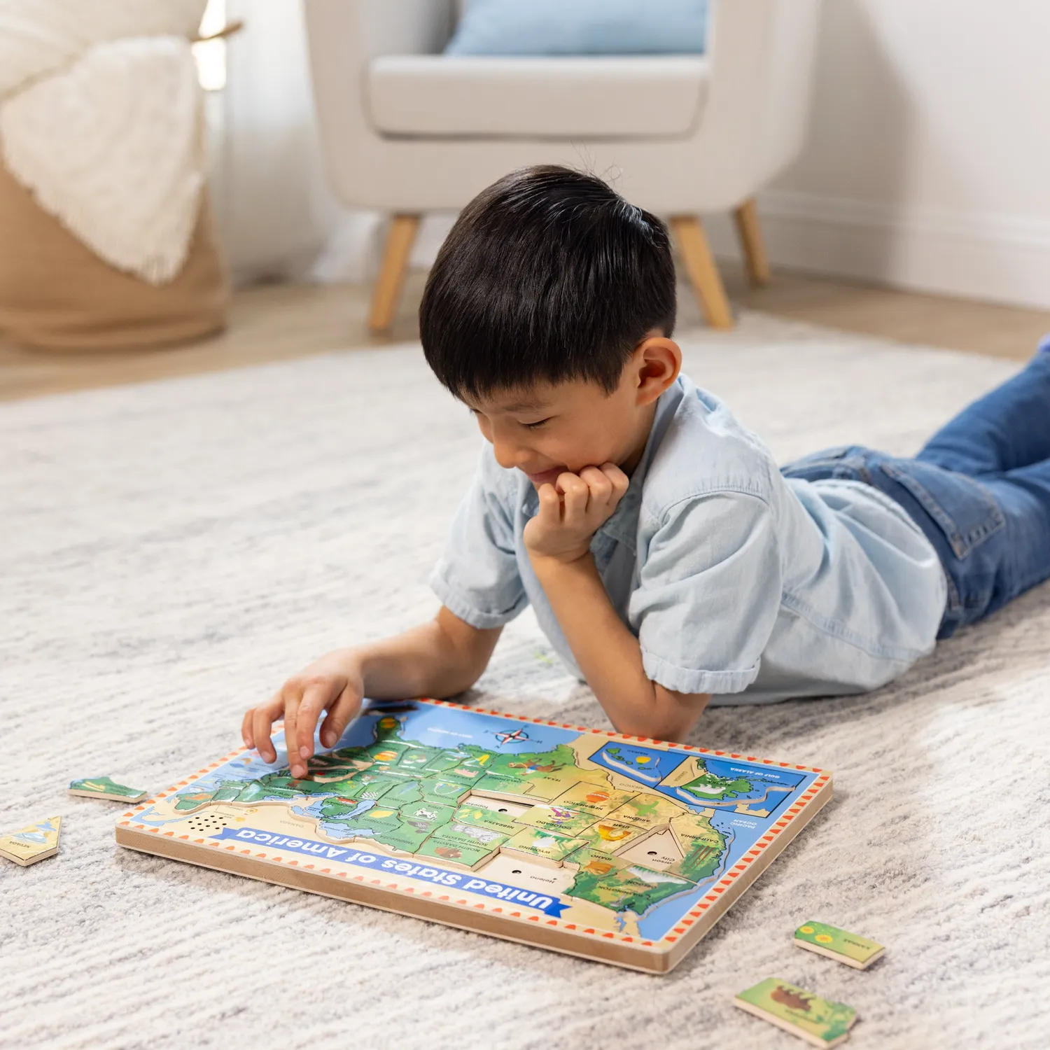 Melissa & Doug USA Geluidspuzzel Hout 40 stukjes