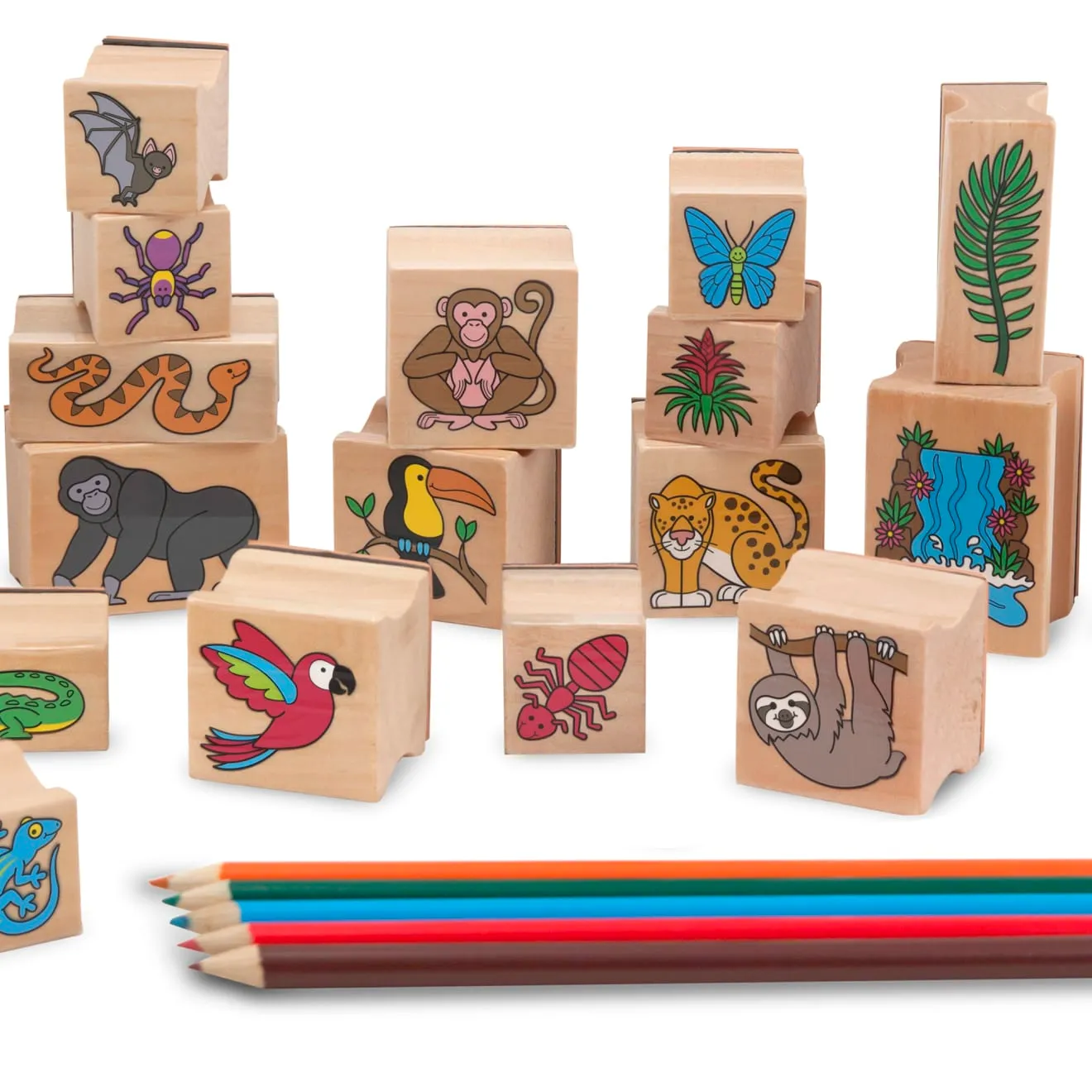 Melissa & Doug Stamp-a-Scene Rain Forest stempelset 20 stuks jungle