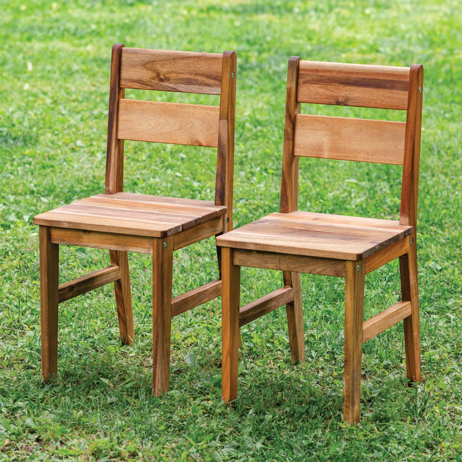 Guidecraft Acadia Outdoor Chair kinderstoel set van 2 acacia