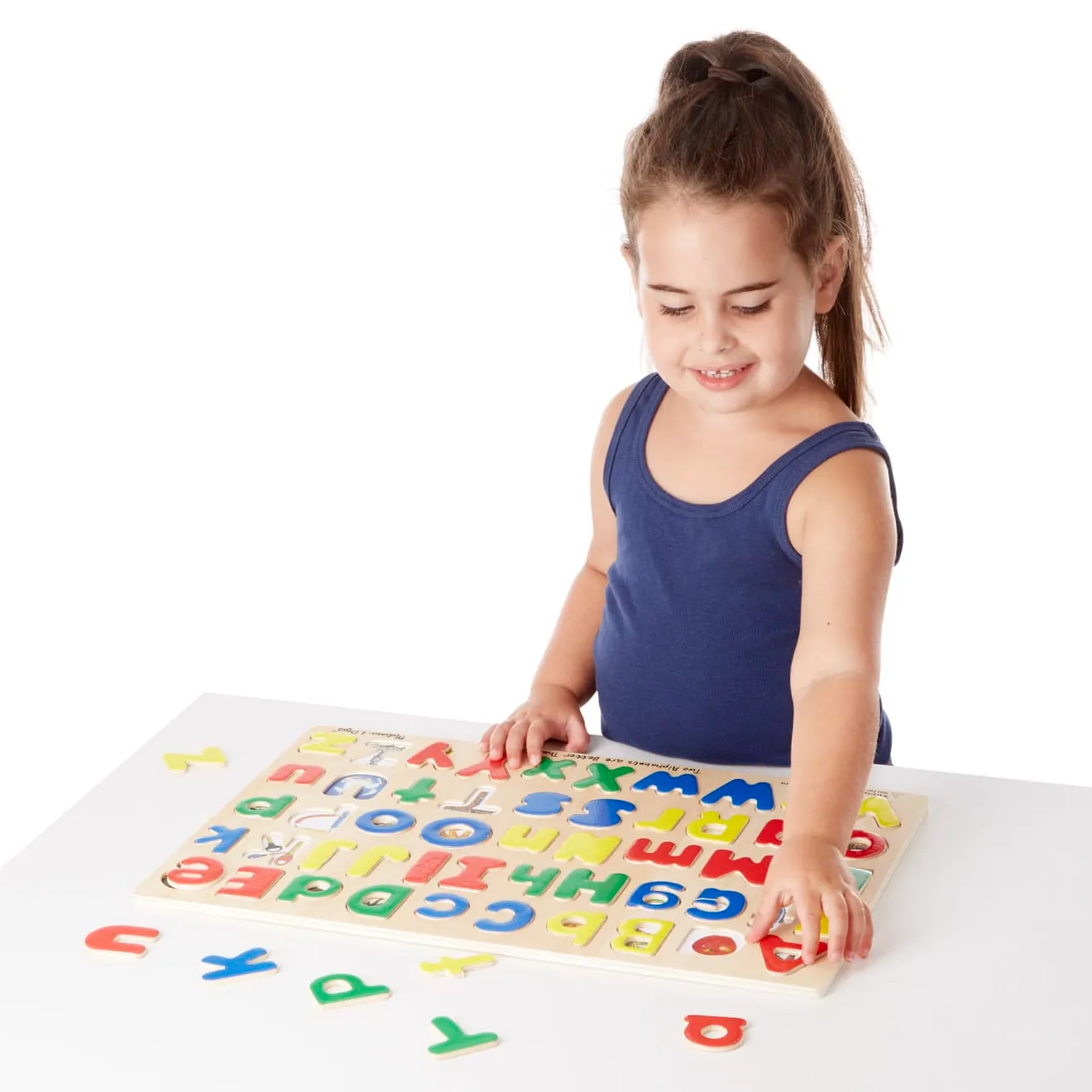 Melissa & Doug Upper Lower Case Alphabet puzzel hout 52 letters