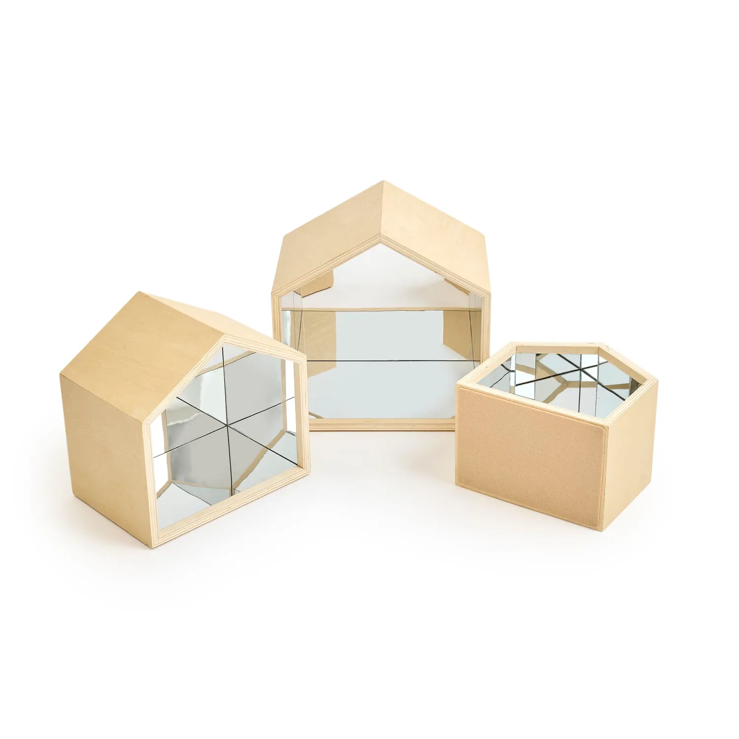 Guidecraft Nesting Mirror Houses spiegelblokken hout