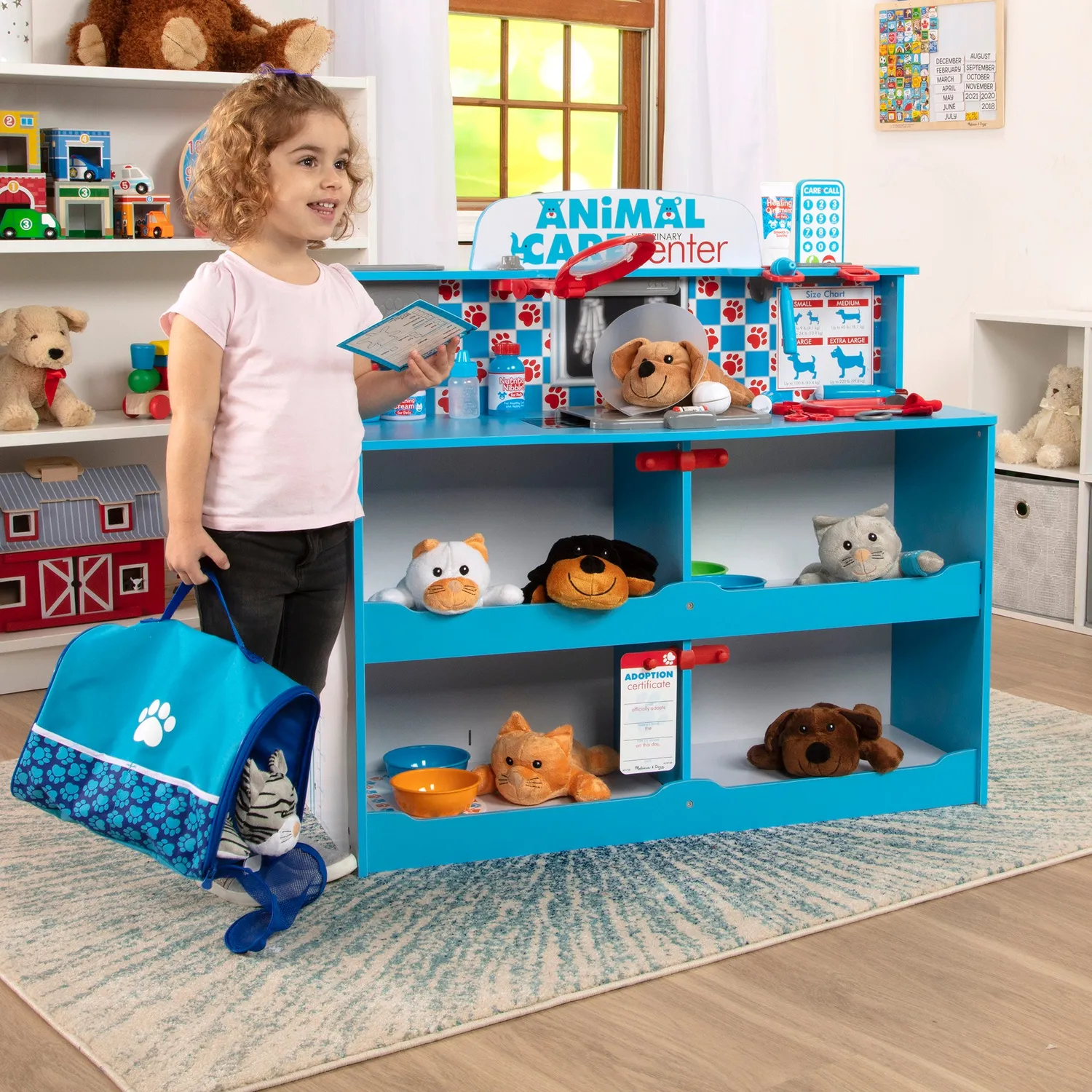 Melissa & Doug Animal Care speelcentrum dierenarts hout