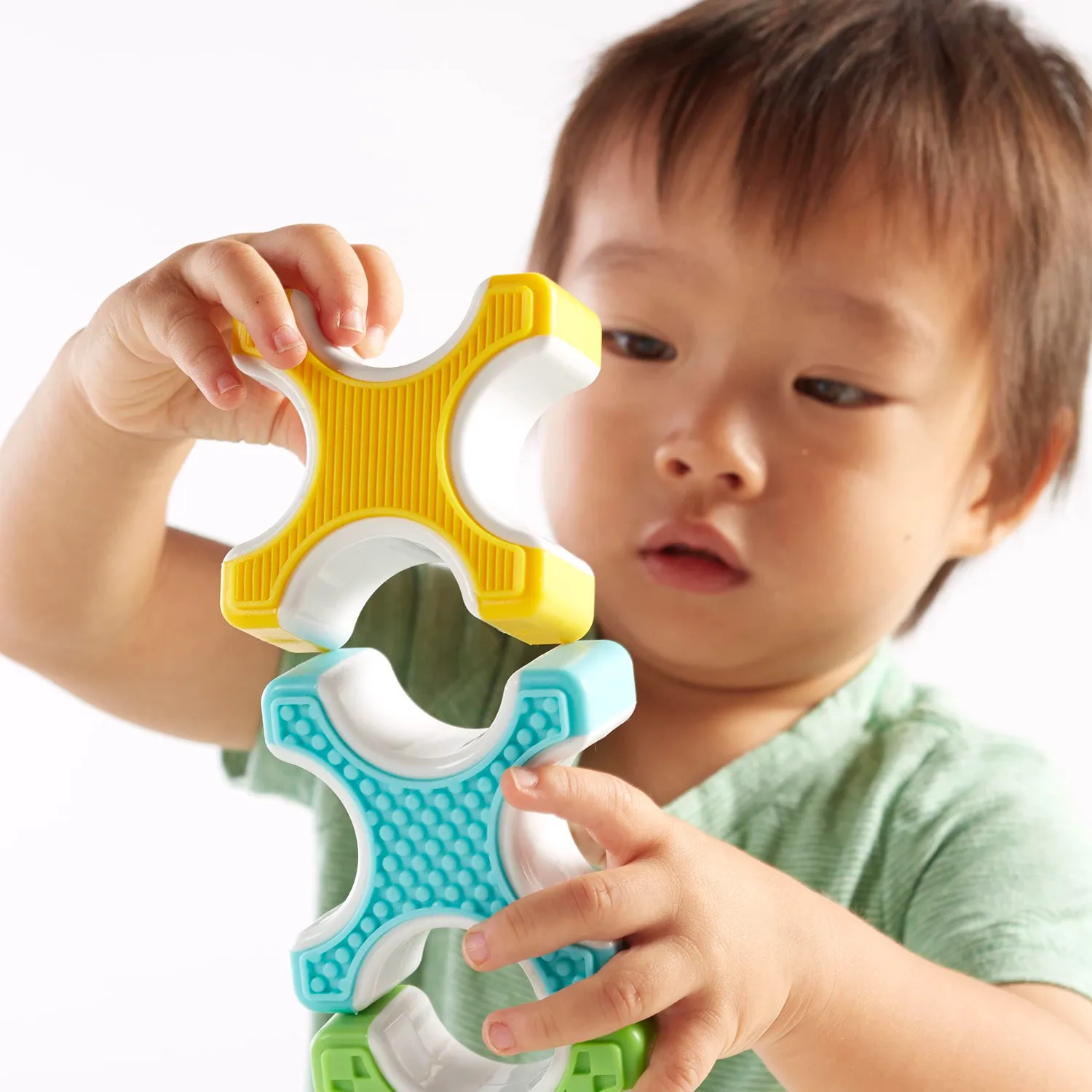 Guidecraft Grippies Stackers magneetspeelgoed 16-delig stapelen