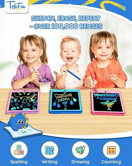 KOKODI Sticker tekentablet 8,5 inch 2 stuks blauw-blauw