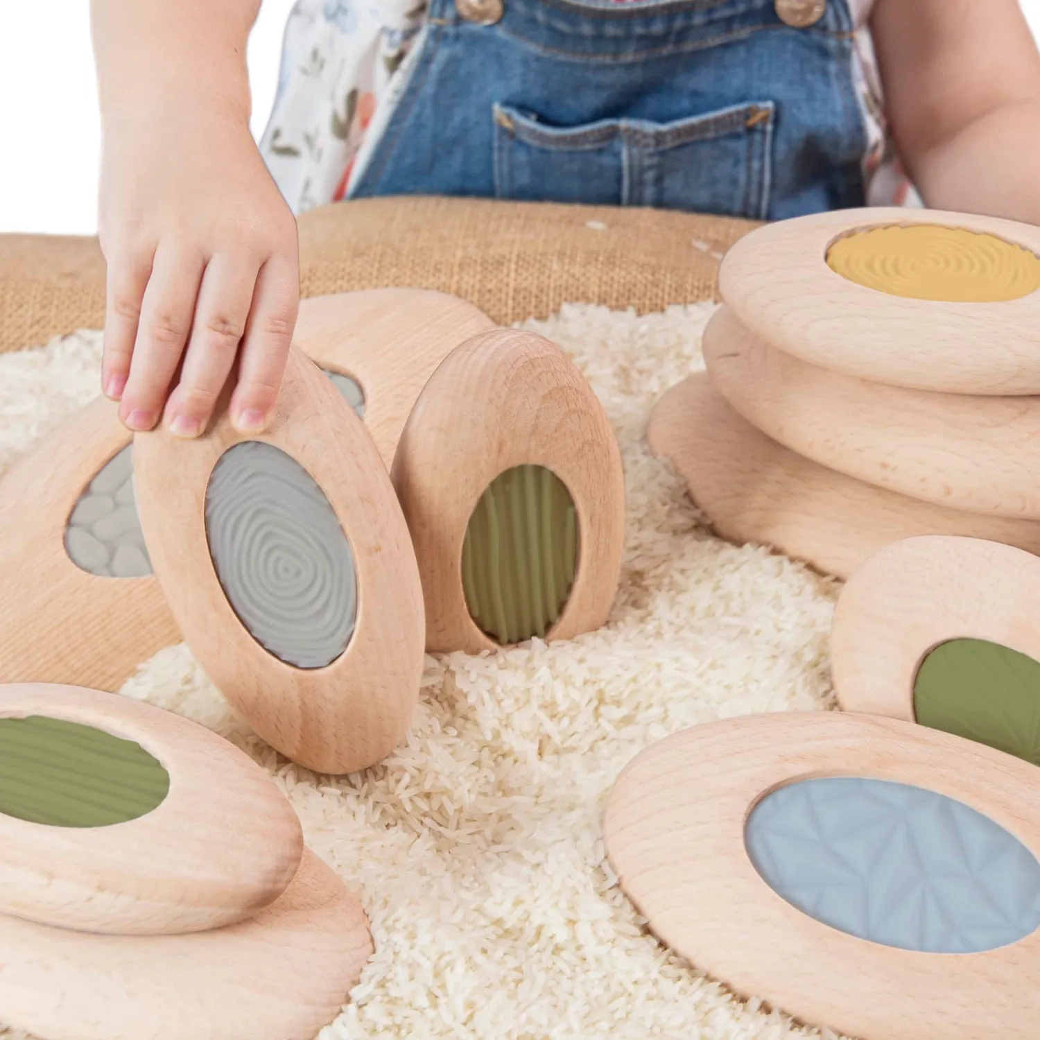 Guidecraft Jumbo Sensory River Stones stapelstenen beukenhout