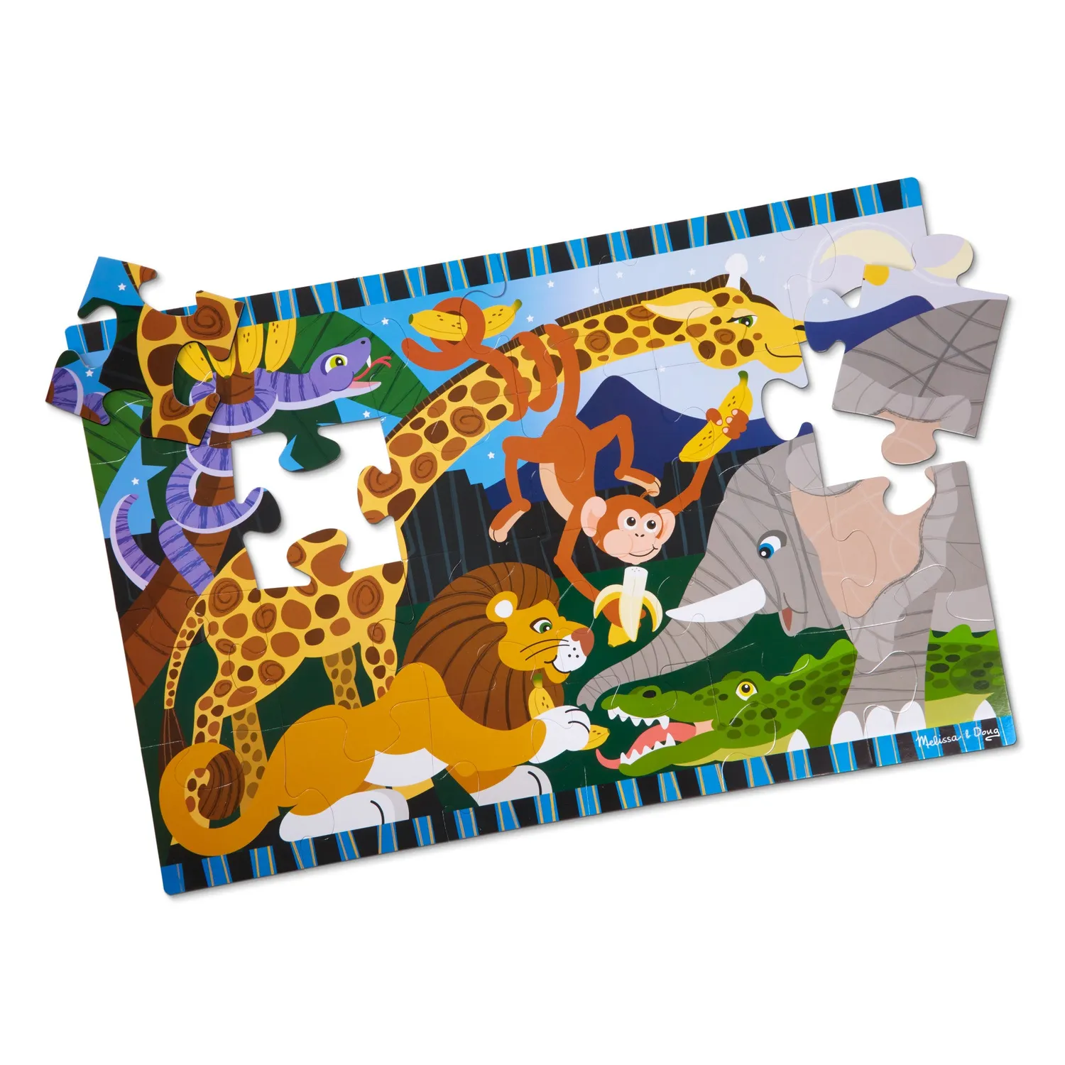 Melissa & Doug Safari Social vloerpuzzel 24 stukjes dieren