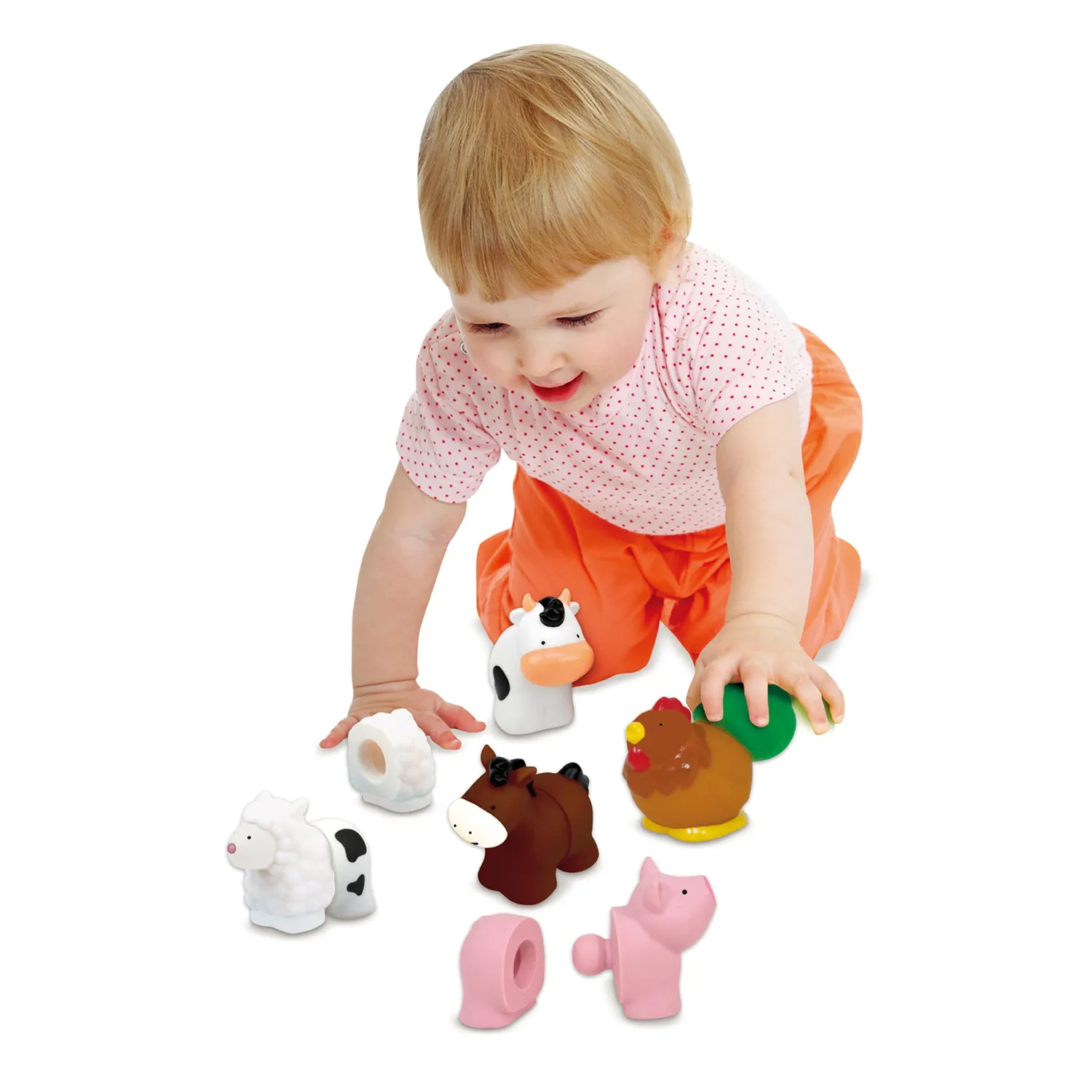 Melissa & Doug Pop Blocks Farm Animals speelset 10-delig