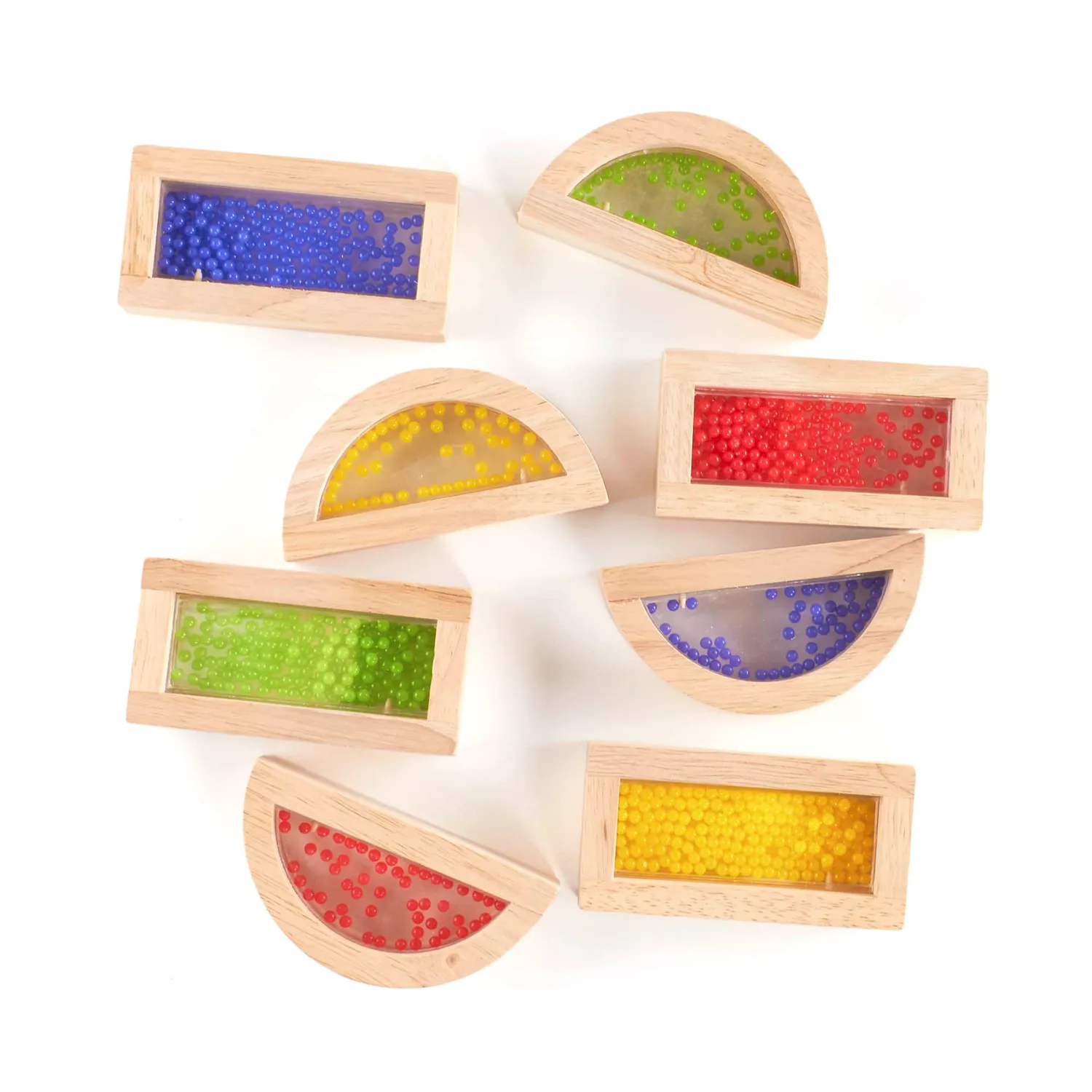 Guidecraft Rainbow Blocks Crystal Bead blokken 8 stuks