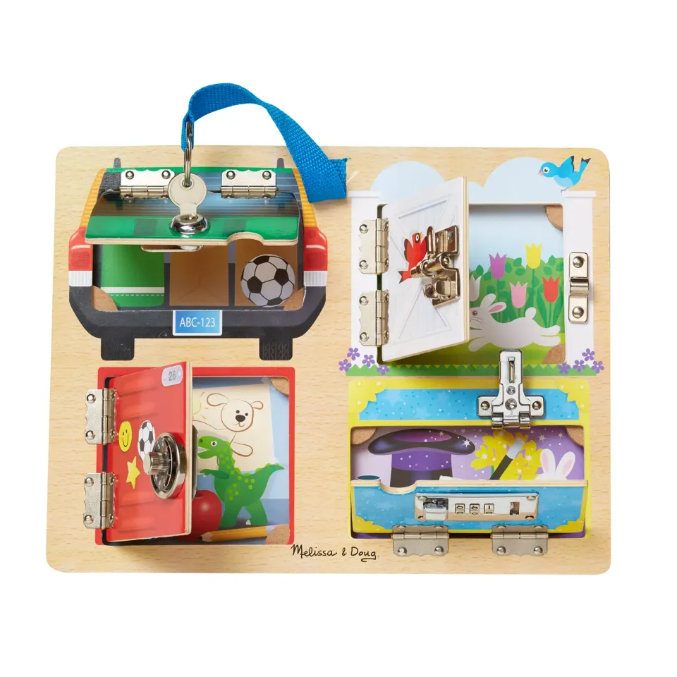 Melissa & Doug Locks & Latches houten speelbord