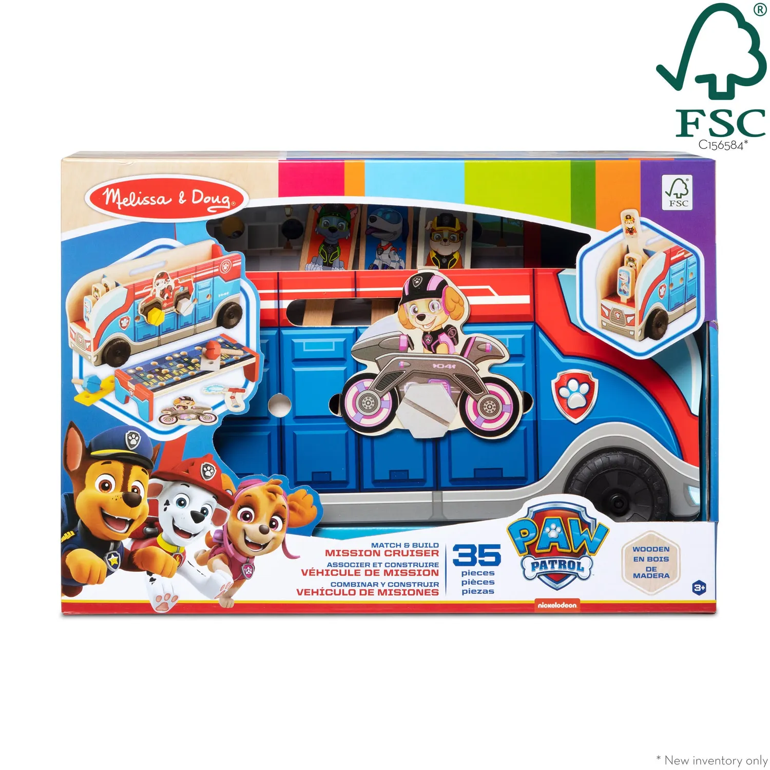 Melissa & Doug PAW Patrol Match & Build missiecruiser hout