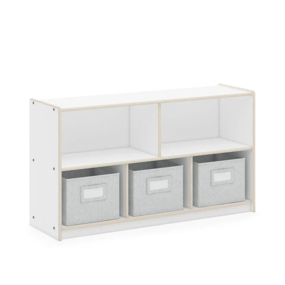 Guidecraft EdQ Opbergkast 5-Vaks met Bakken 24 inch Naturel