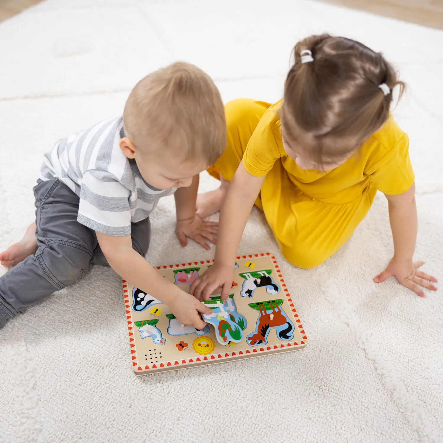 Melissa & Doug Farm Animals geluidspuzzel hout 8 stukjes