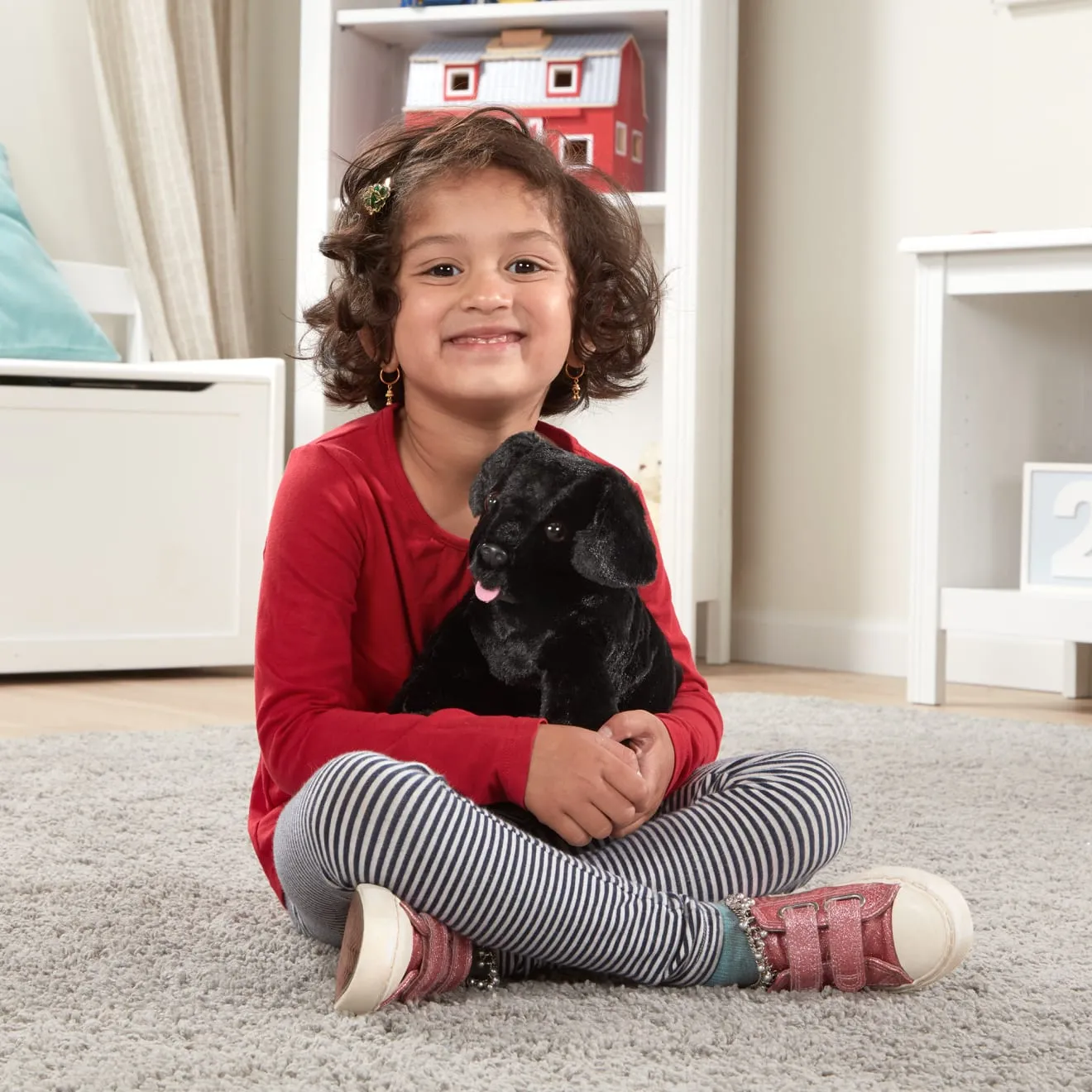 Melissa & Doug Benson Black Lab knuffel puppy 25 cm