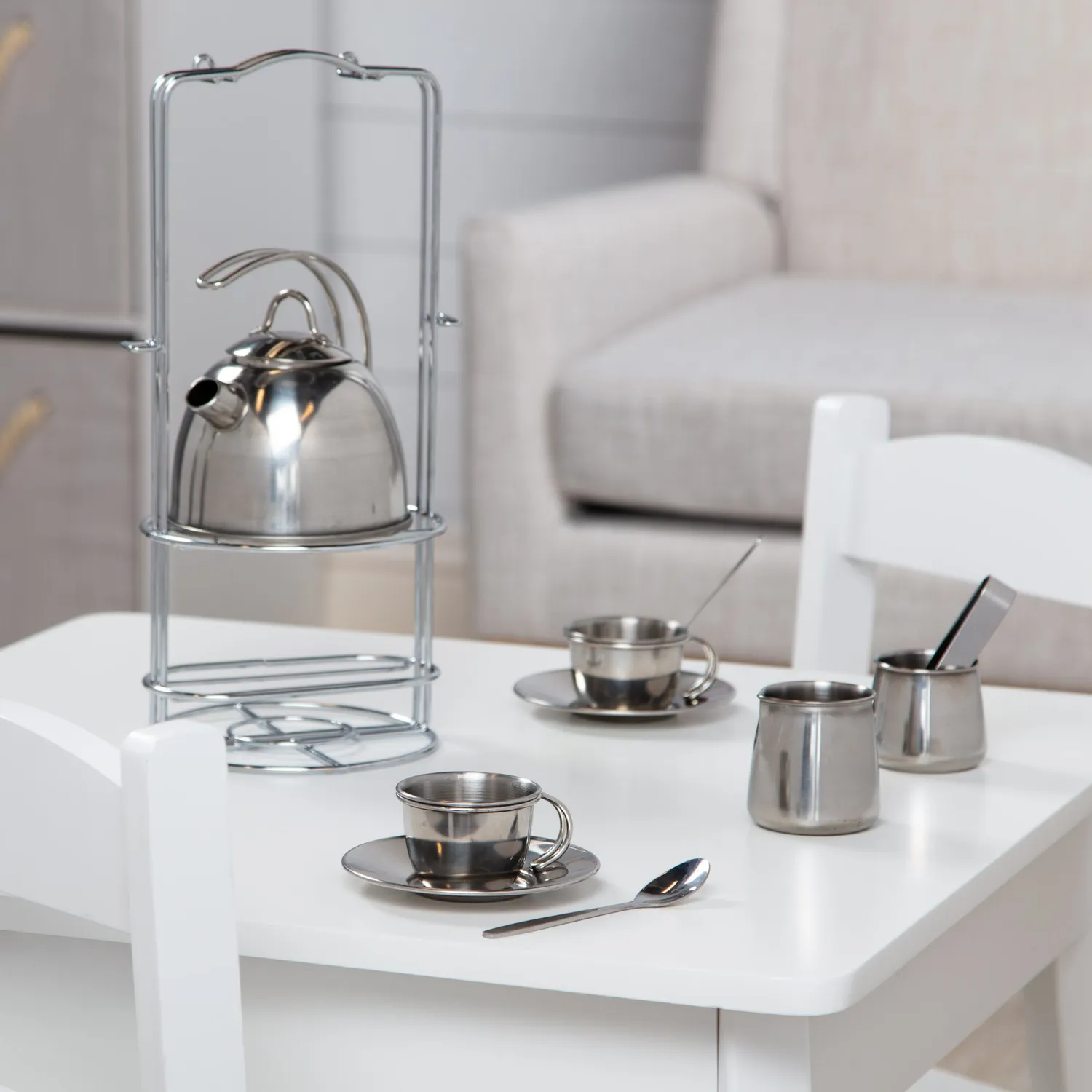 Melissa & Doug theeservies rvs met standaard