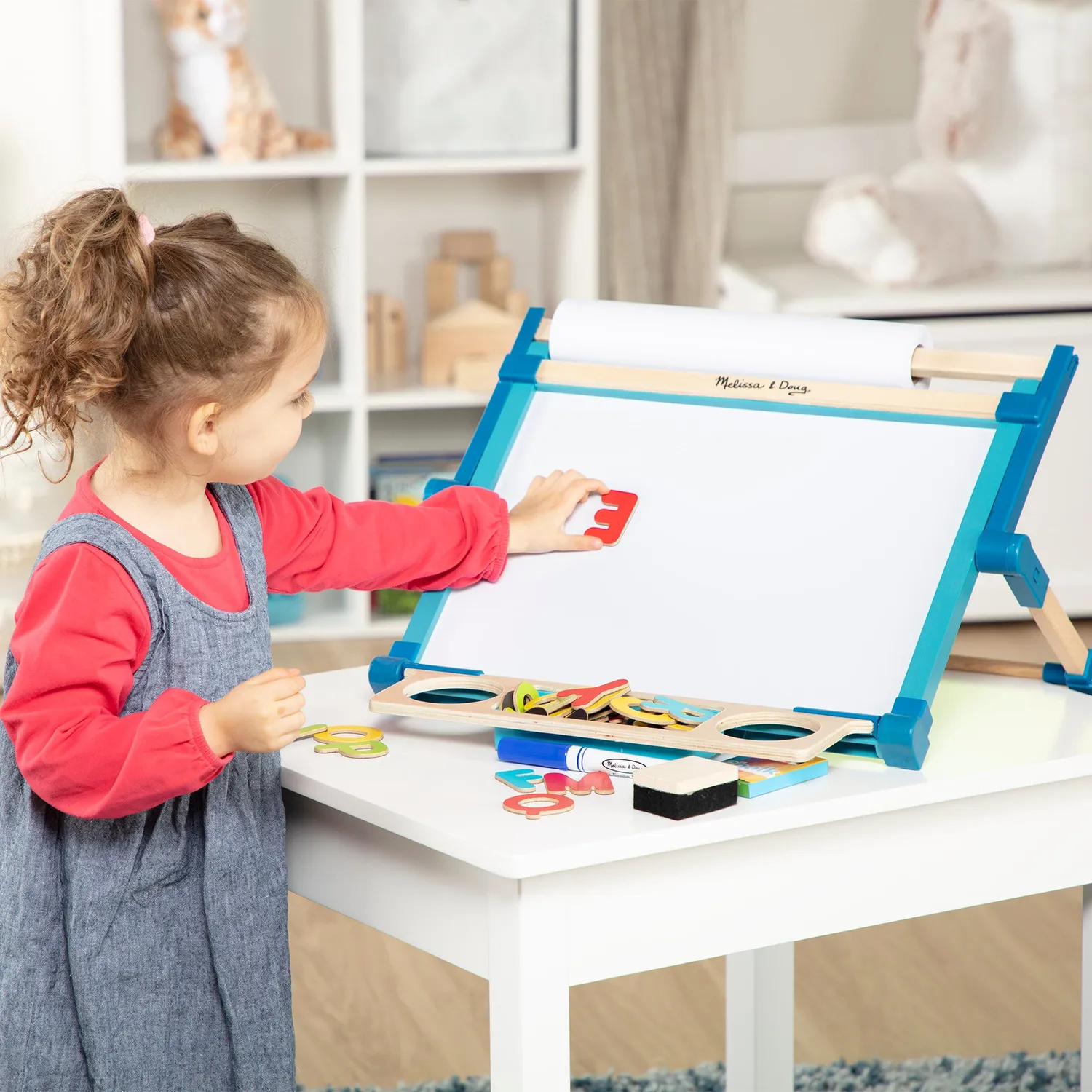 Melissa & Doug Double-Sided tafelezel magnetisch inklapbaar