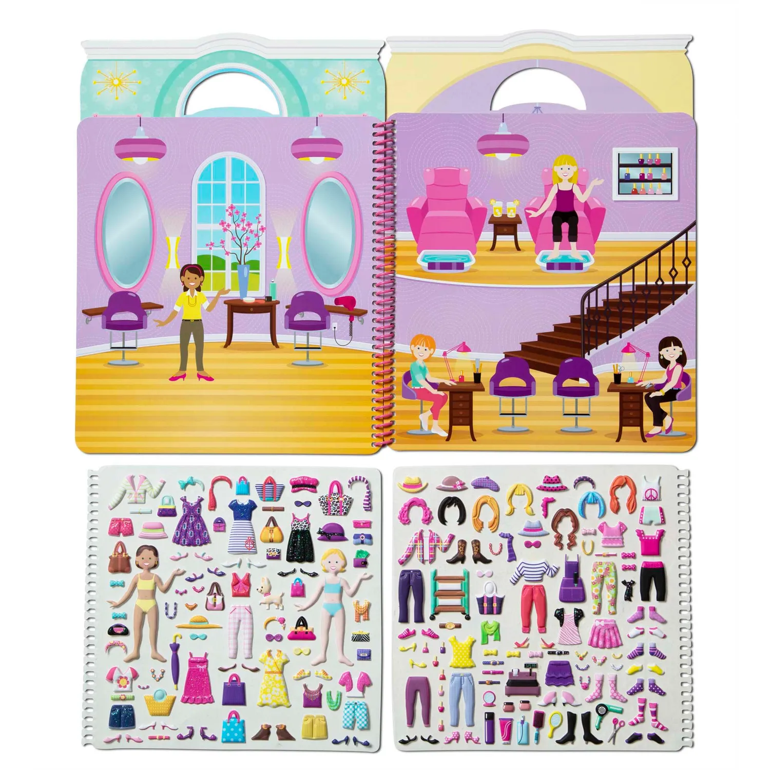 Melissa & Doug Puffy Sticker Activity Book Day of Glamour stickerboek