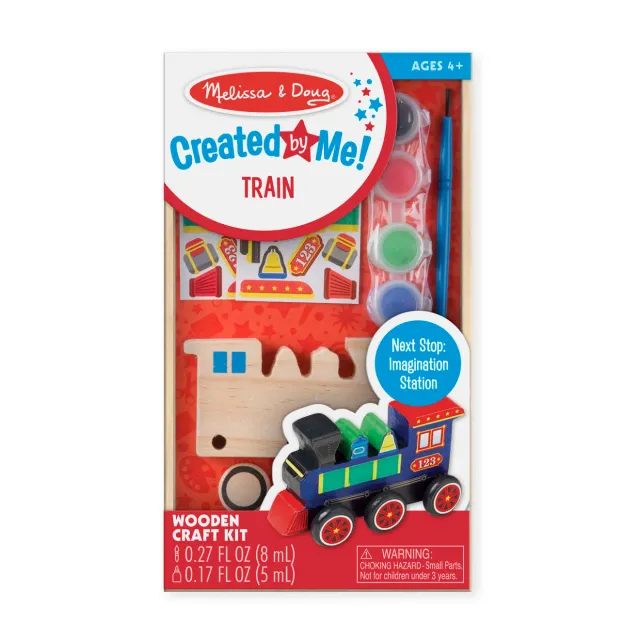 Melissa & Doug Created by Me! Train knutselset houten trein