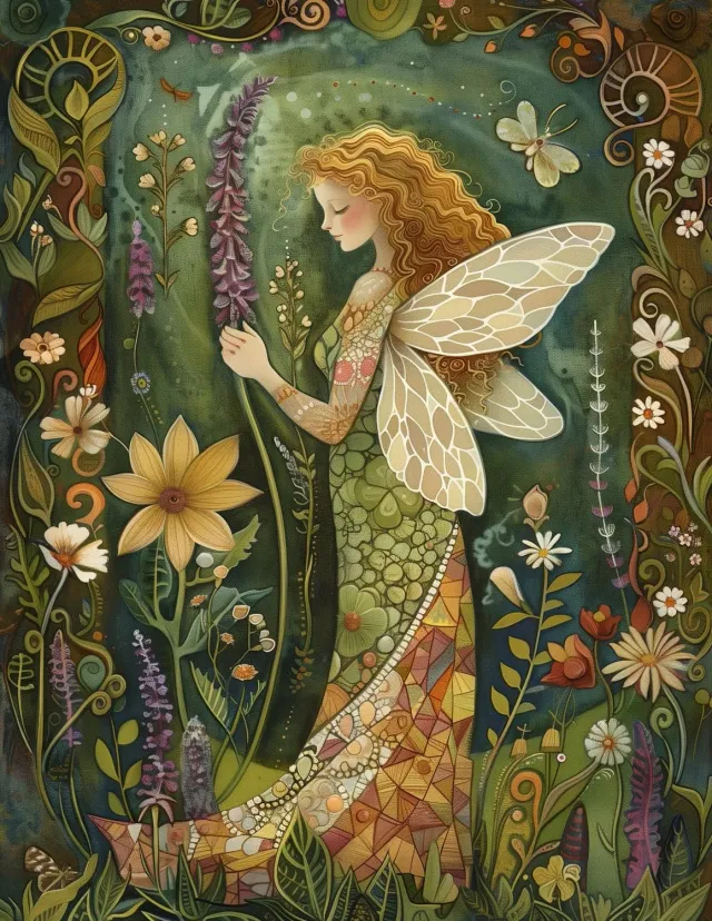 Ginger Fairy Fauna wenskaart A6 luxe karton