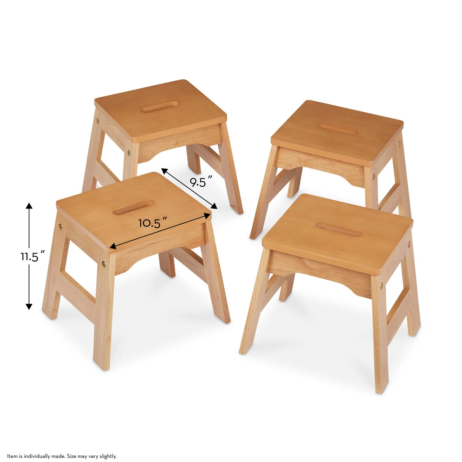 Melissa & Doug Wooden Stools houten kinderkrukjes 4 stuks