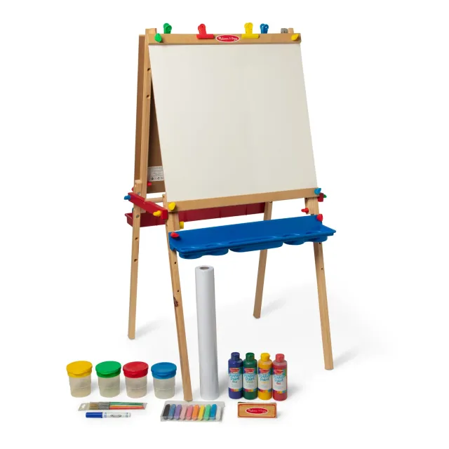 Melissa & Doug Deluxe schildersezel houten set met accessoires