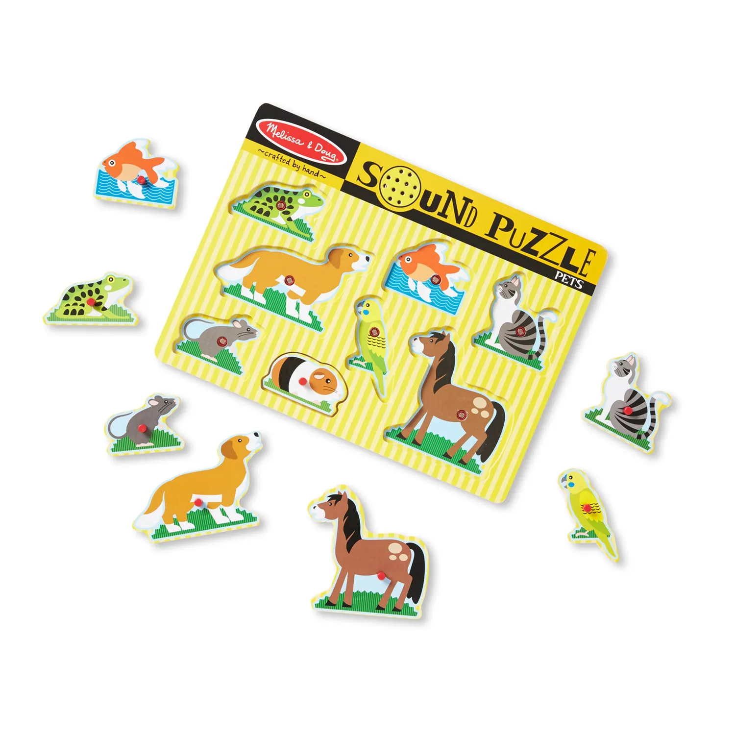 Melissa & Doug Pets geluidspuzzel 8 stukjes met dierengeluid