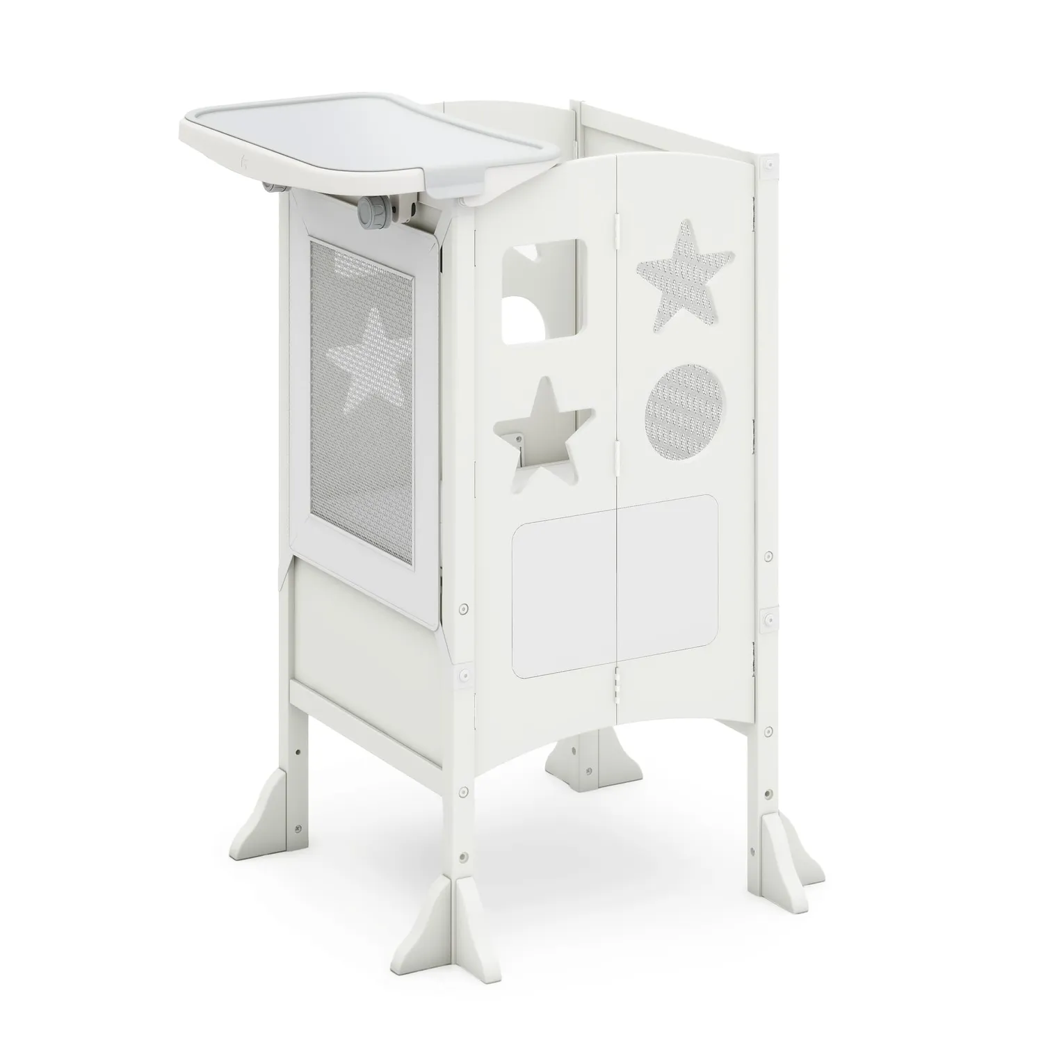 Guidecraft Classic Kitchen Helper leertoren wit met blad peuter