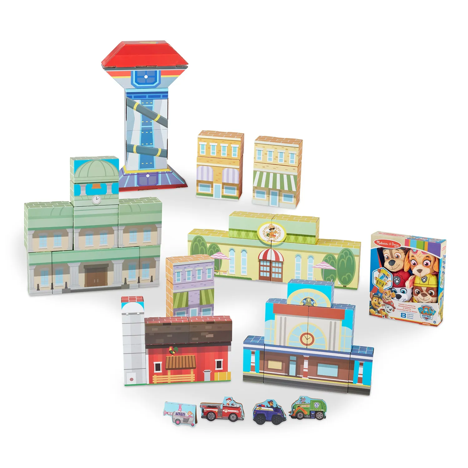 Melissa & Doug PAW Patrol Jumbo Cardboard Blocks bouwblokken 37 stuks karton