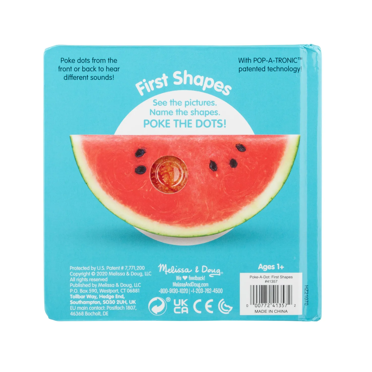 Melissa & Doug Poke-a-Dot First Shapes kartonboek vormen