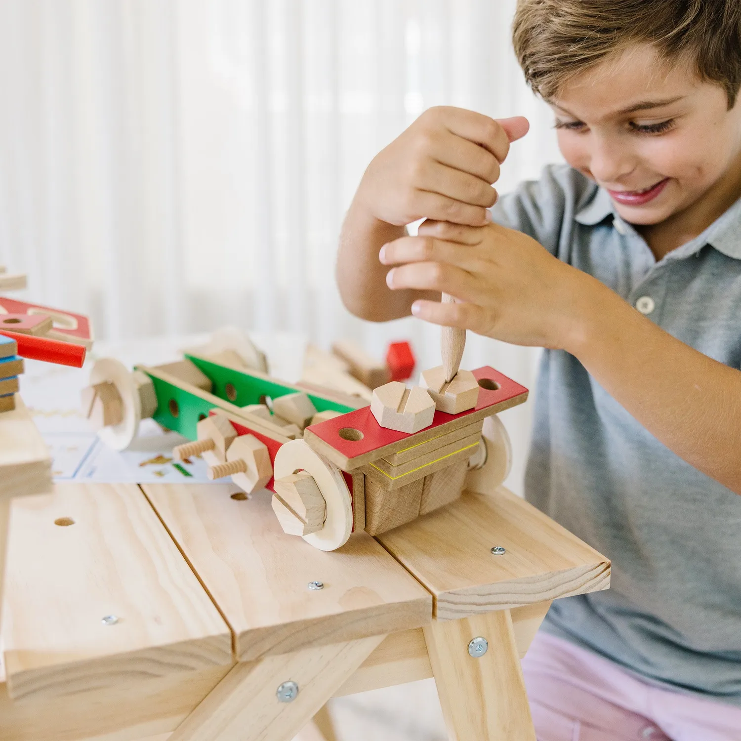 Melissa & Doug Wooden Project werkbank hout 55-delig