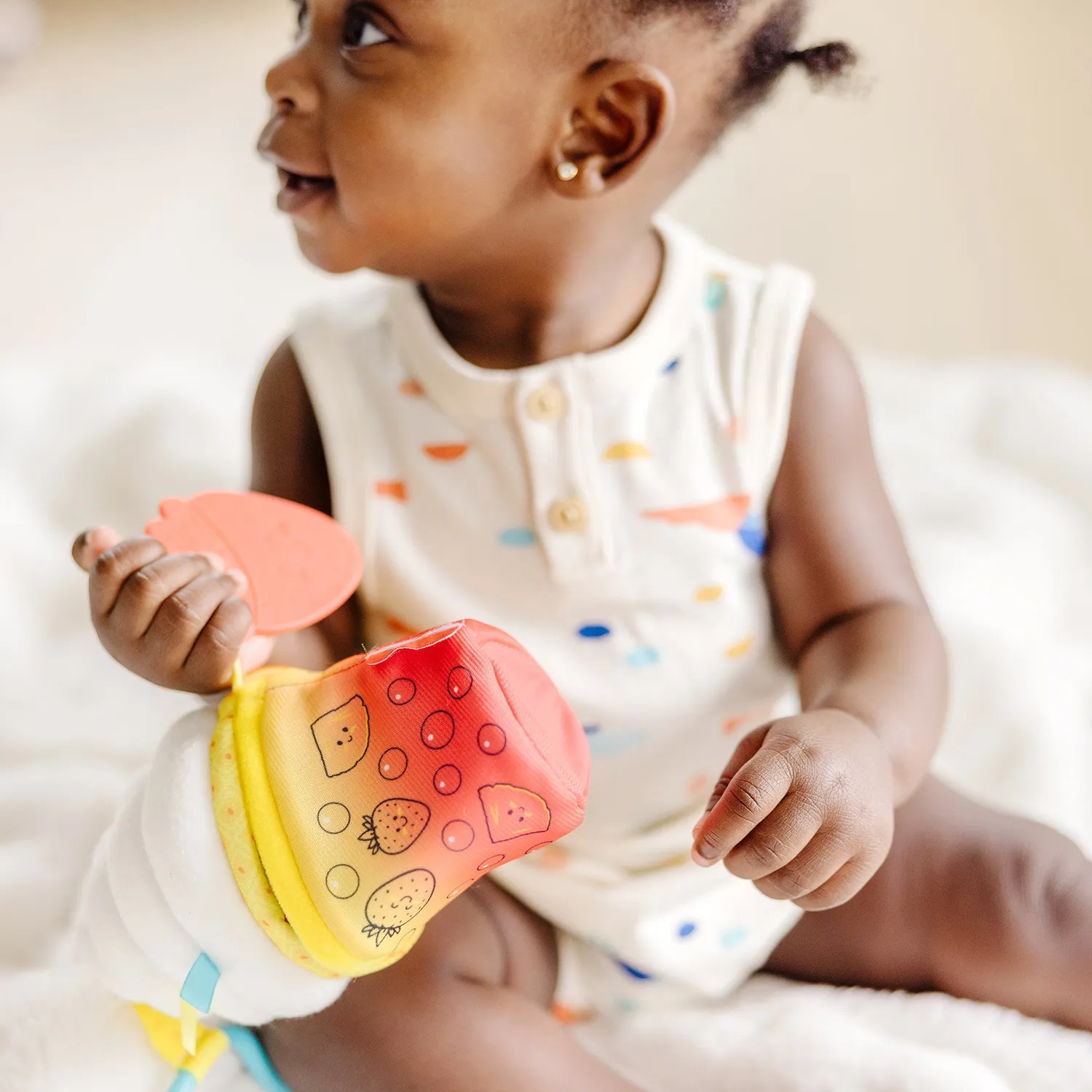 Melissa & Doug Bubble Tea babyspeeltje met clip en spiegel