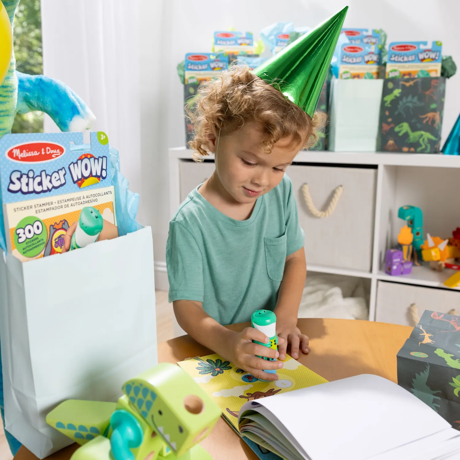 Melissa & Doug Sticker WOW Dino Stempelset 12-pack