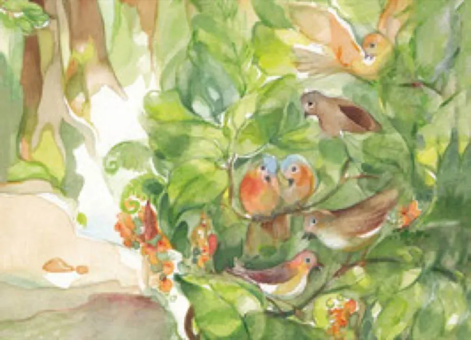 Ginger Fairy Marie-Laure Viriot Vogelzwitschern kaart