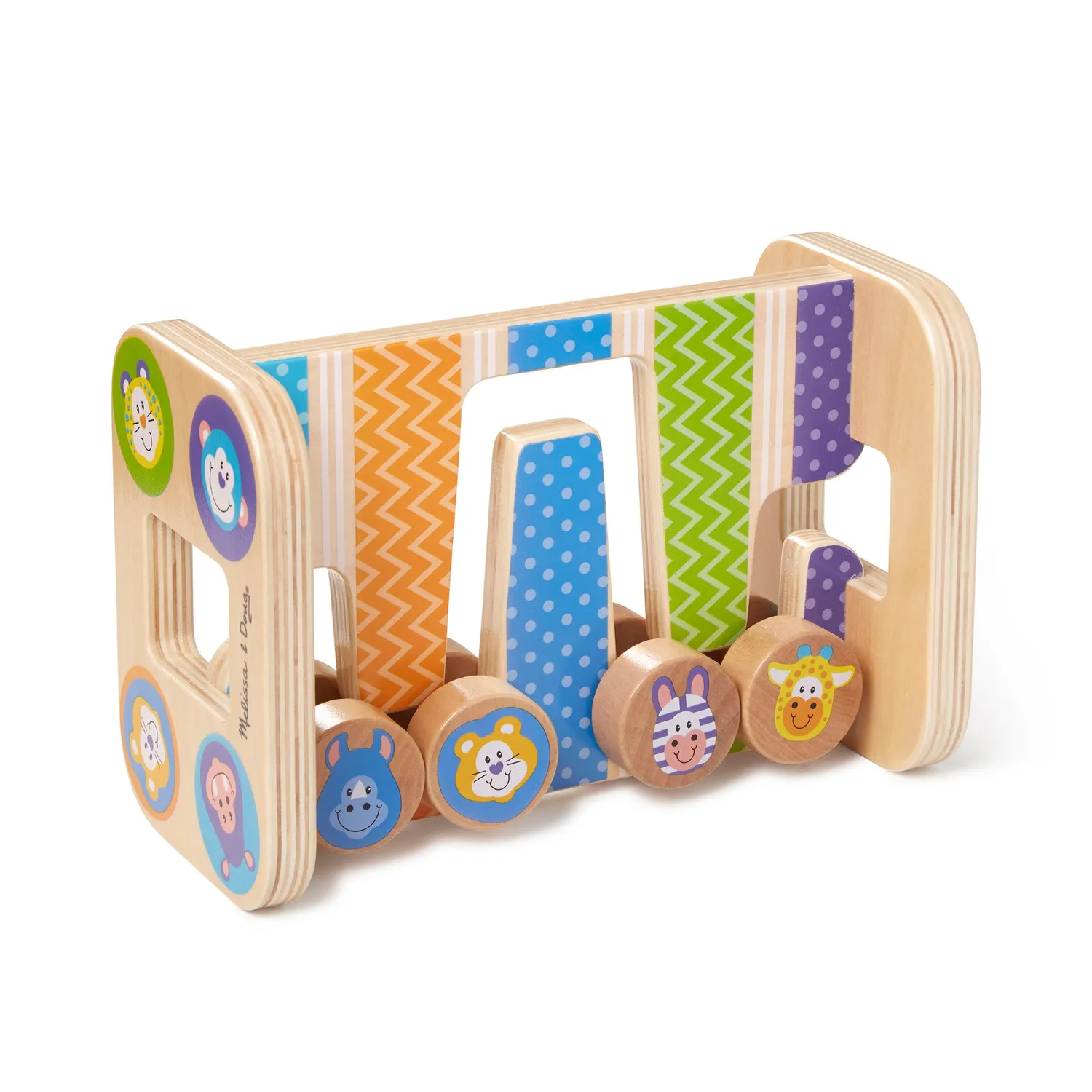Melissa & Doug First Play Safari Zig-Zag Tower houten