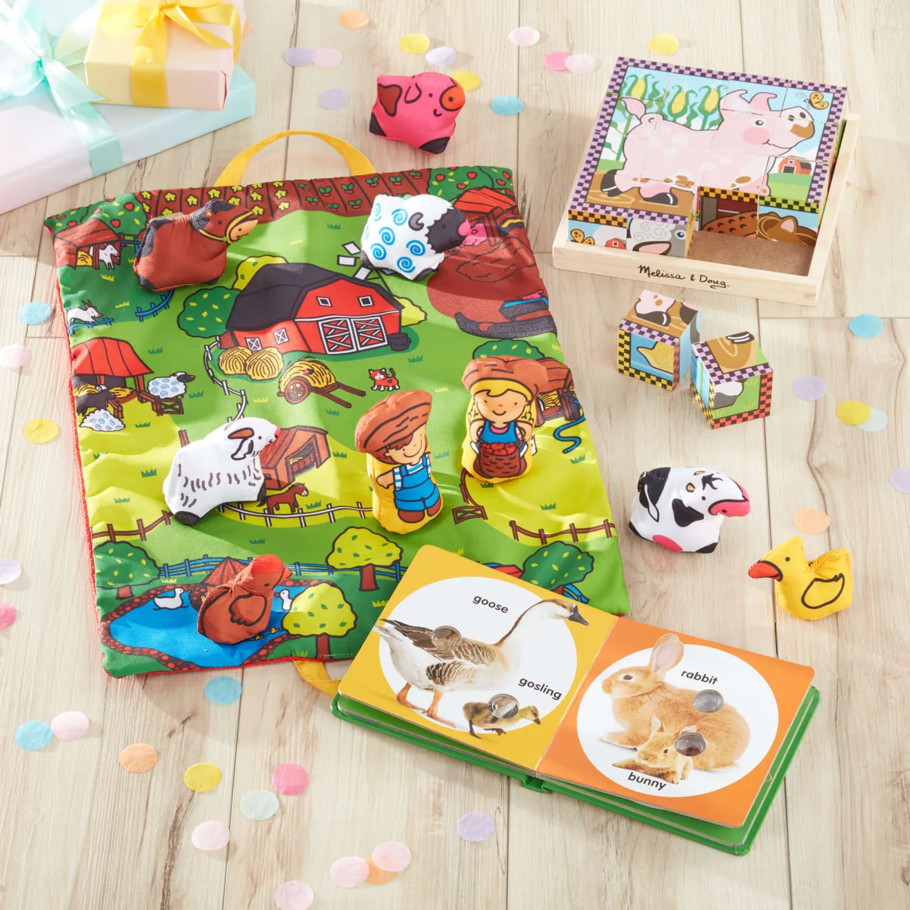 Melissa & Doug K's Kids speelkleed boerderij met knuffels