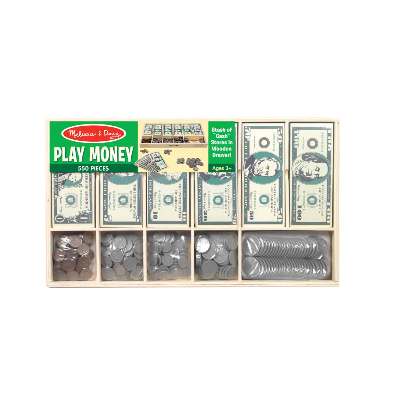 Melissa & Doug Classic speelgeld set winkeltje 50 stuks