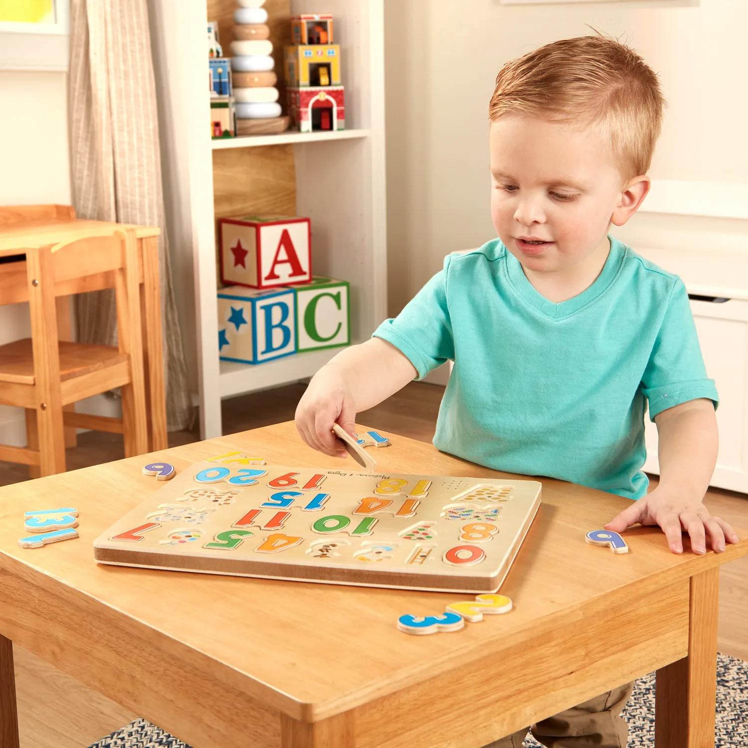 Melissa & Doug Numbers geluidspuzzel 21 stukjes hout