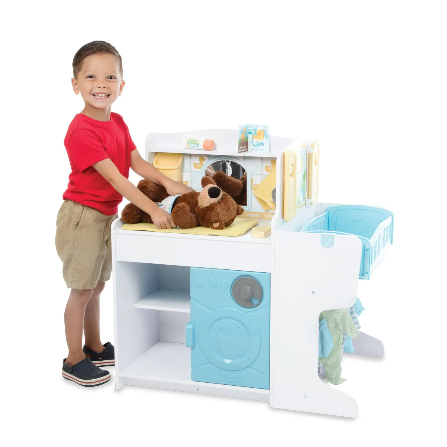 Melissa & Doug Mine to Love Baby Care Verzorgingscentrum hout
