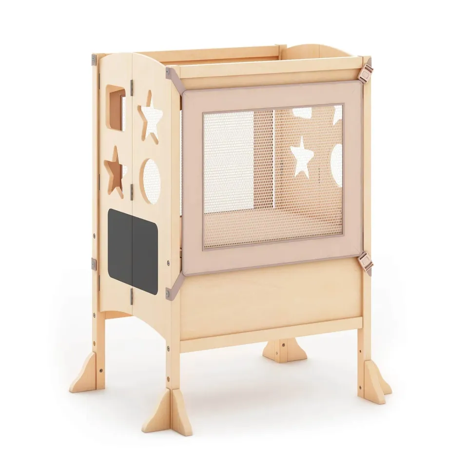 Guidecraft Kitchen Helper Double leertoren natural 2 kinderen