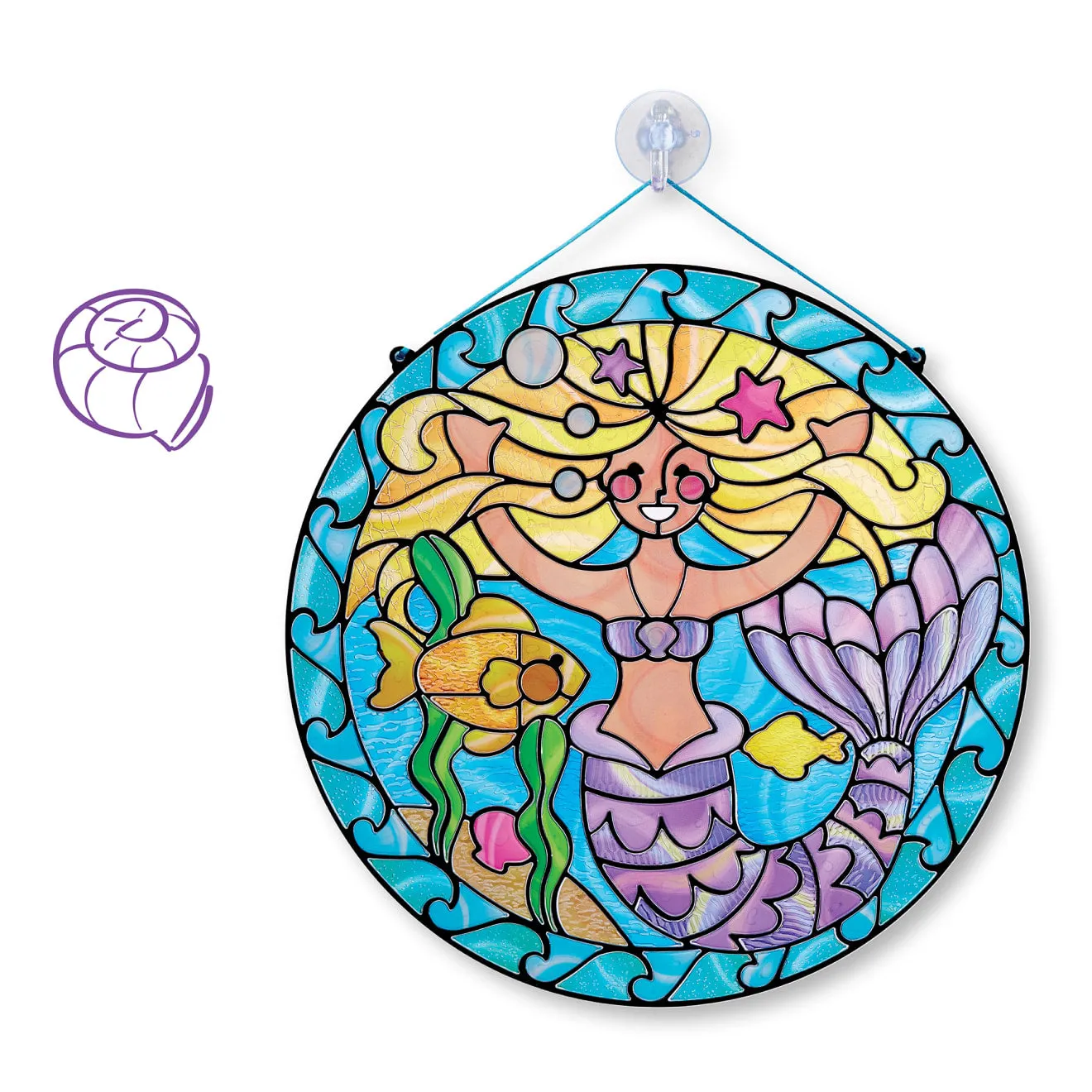 Melissa & Doug Stained Glass Mermaid raamhanger 3-5 jaar