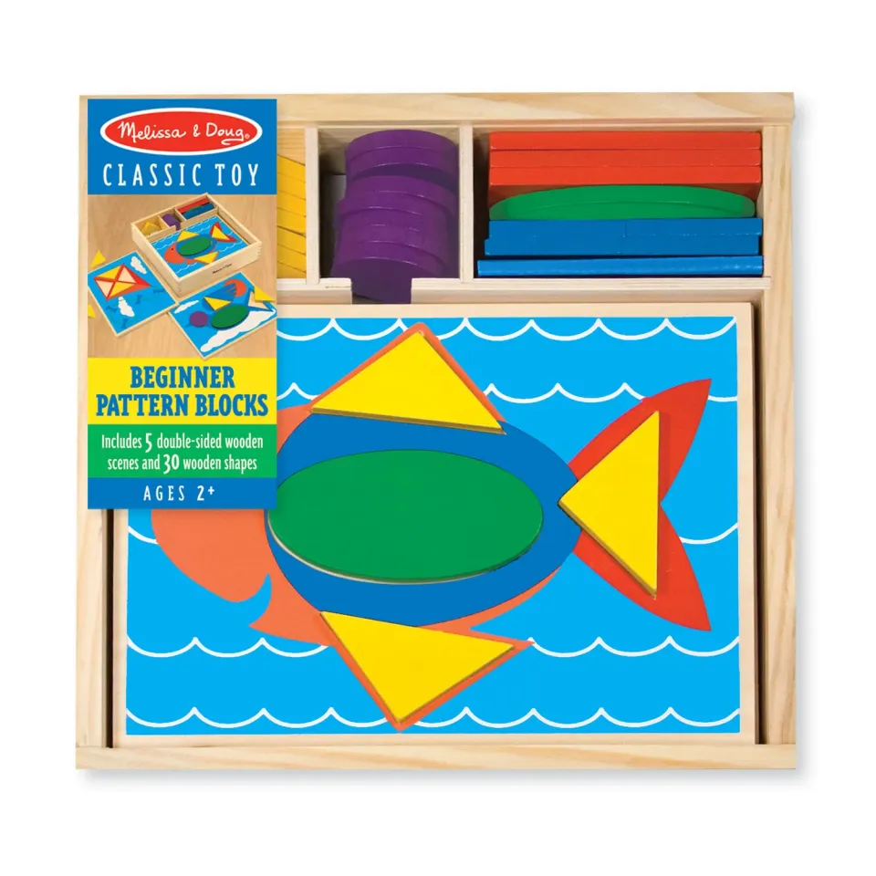 Melissa & Doug Beginner Pattern Blocks vormenpuzzel 30-delig
