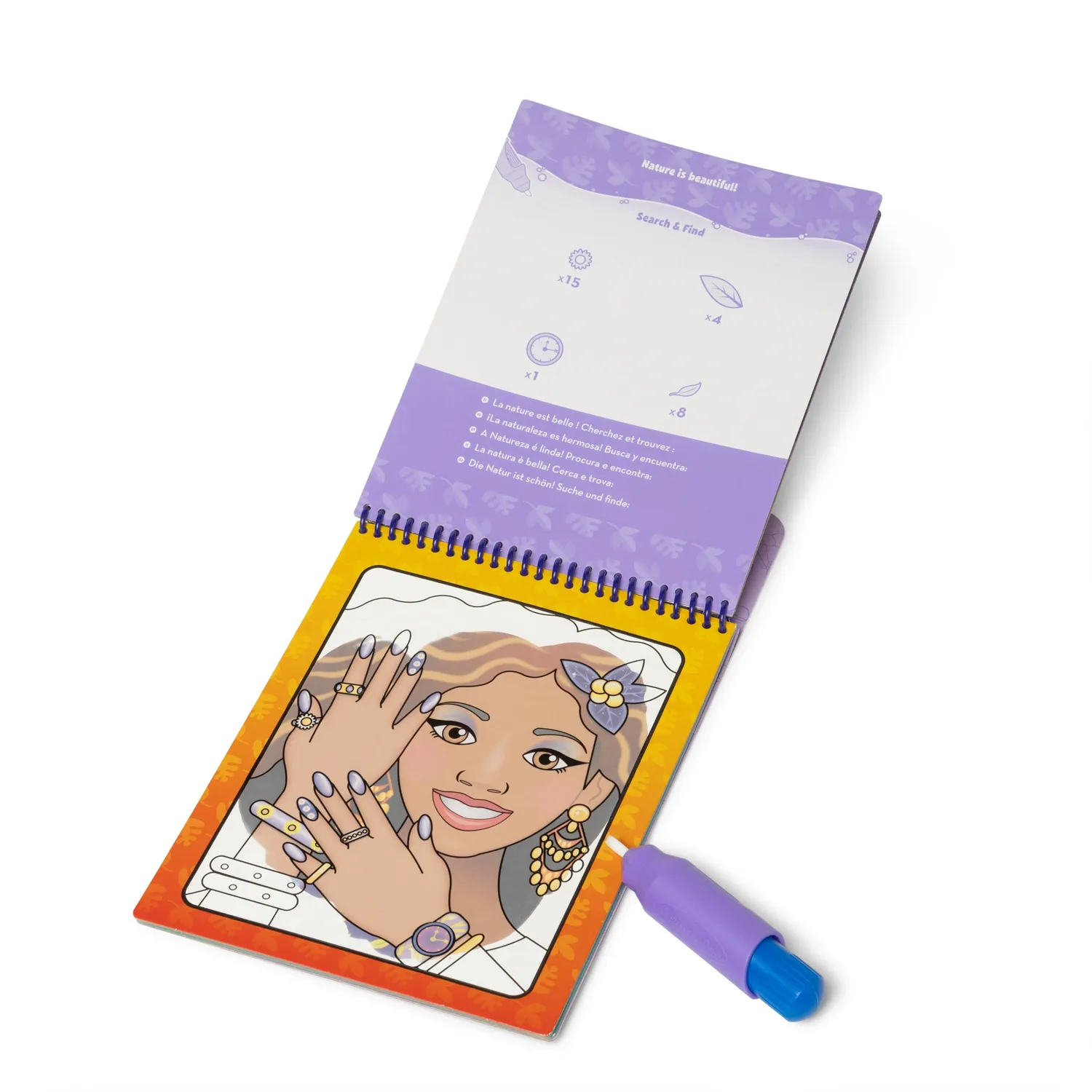 Melissa & Doug Water Wow Kleurboek make-up 4 pagina's