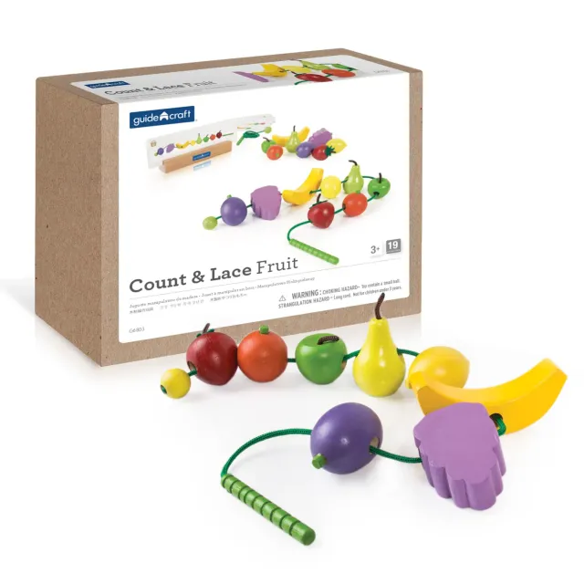 Guidecraft Count and Lace Fruit rijgspel 3+