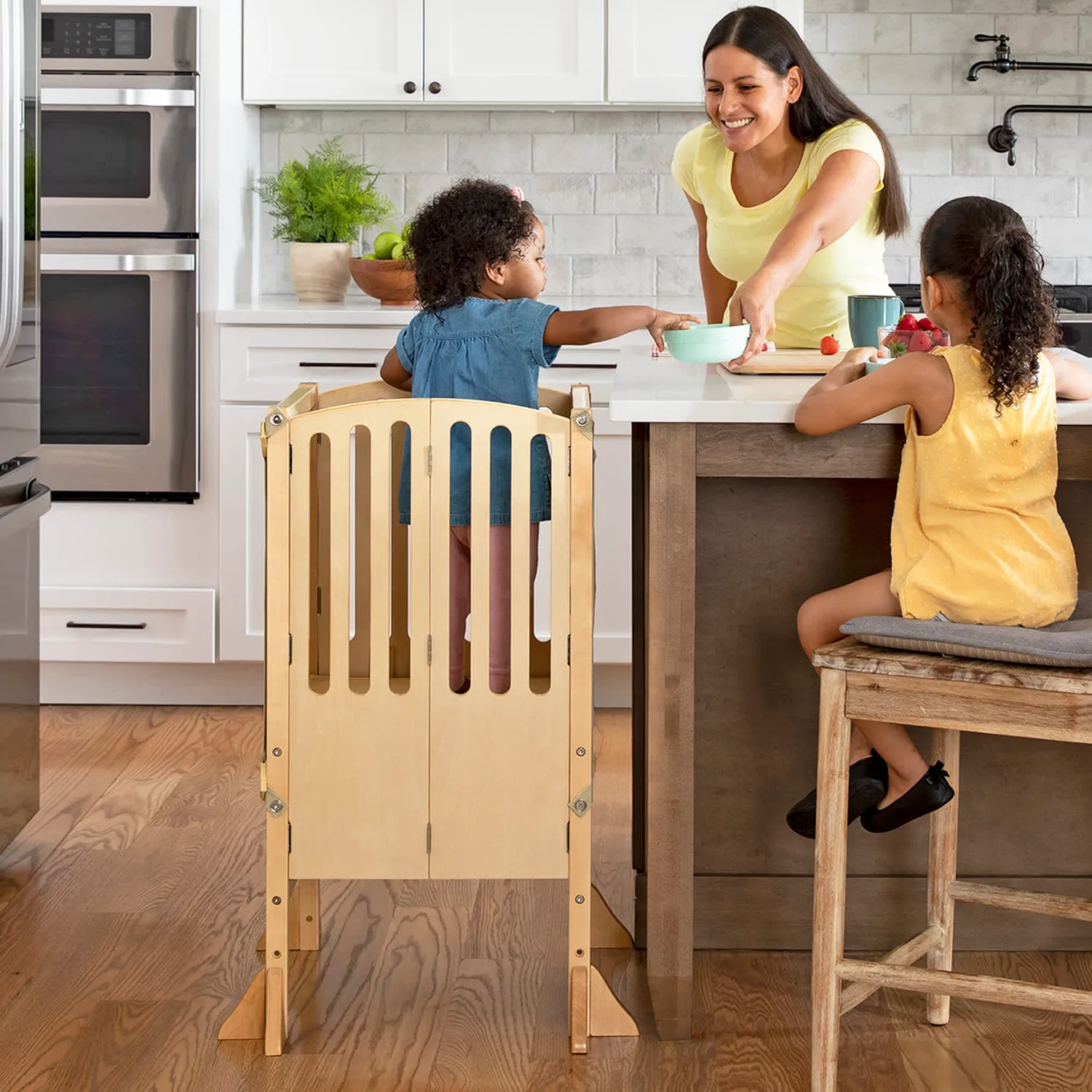 Guidecraft Contemporary Kitchen Helper leertoren wit peuter