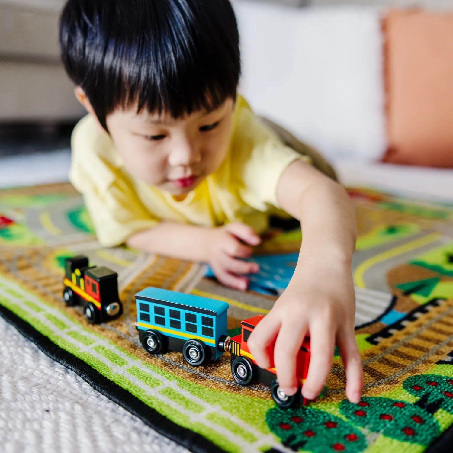 Melissa & Doug houten trein 8-delig magnetisch